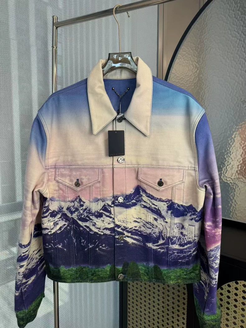 Louis Vuitton Louis Vuitton New Oil Painting Snow Mountain Scenic Denim Size US L / EU 52-54 / 3 - 1 Thumbnail