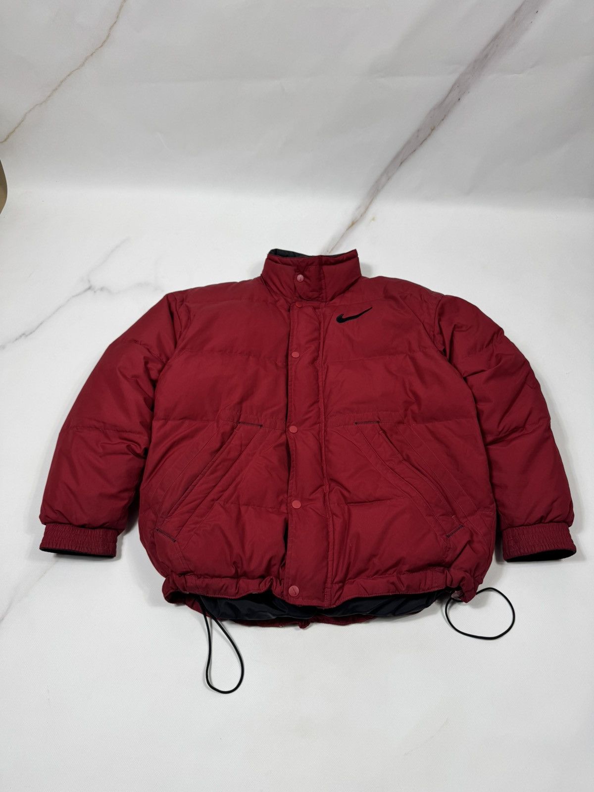 Nike Vintage 90s Nike Big Swoosh Puffer Down Jacket Size US S / EU 44-46 / 1 - 2 Thumbnail