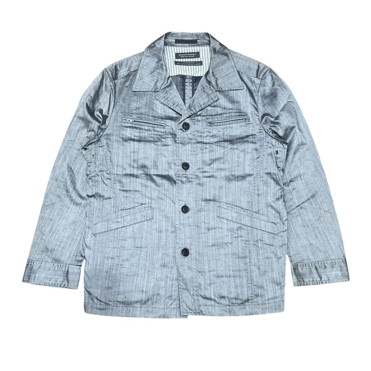 Japanese Brand Dezert Homme Blazer Silver Jacket Size US M / EU 48-50 / 2 - 1 Thumbnail