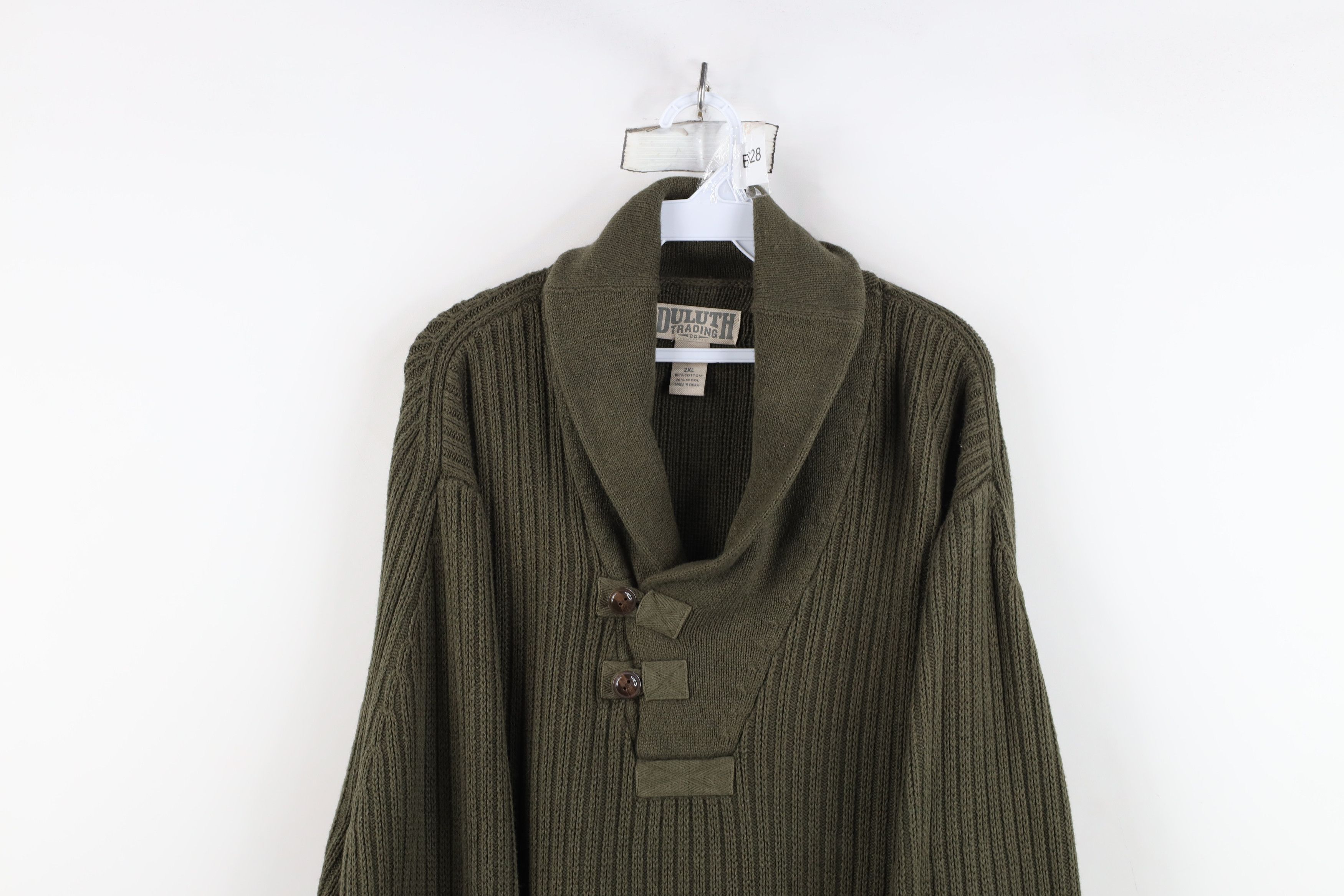 Duluth Trading Company Duluth Trading Co Ribbed Knit High Neck Military Sweater Size US XXL / EU 58 / 5 - 2 Thumbnail