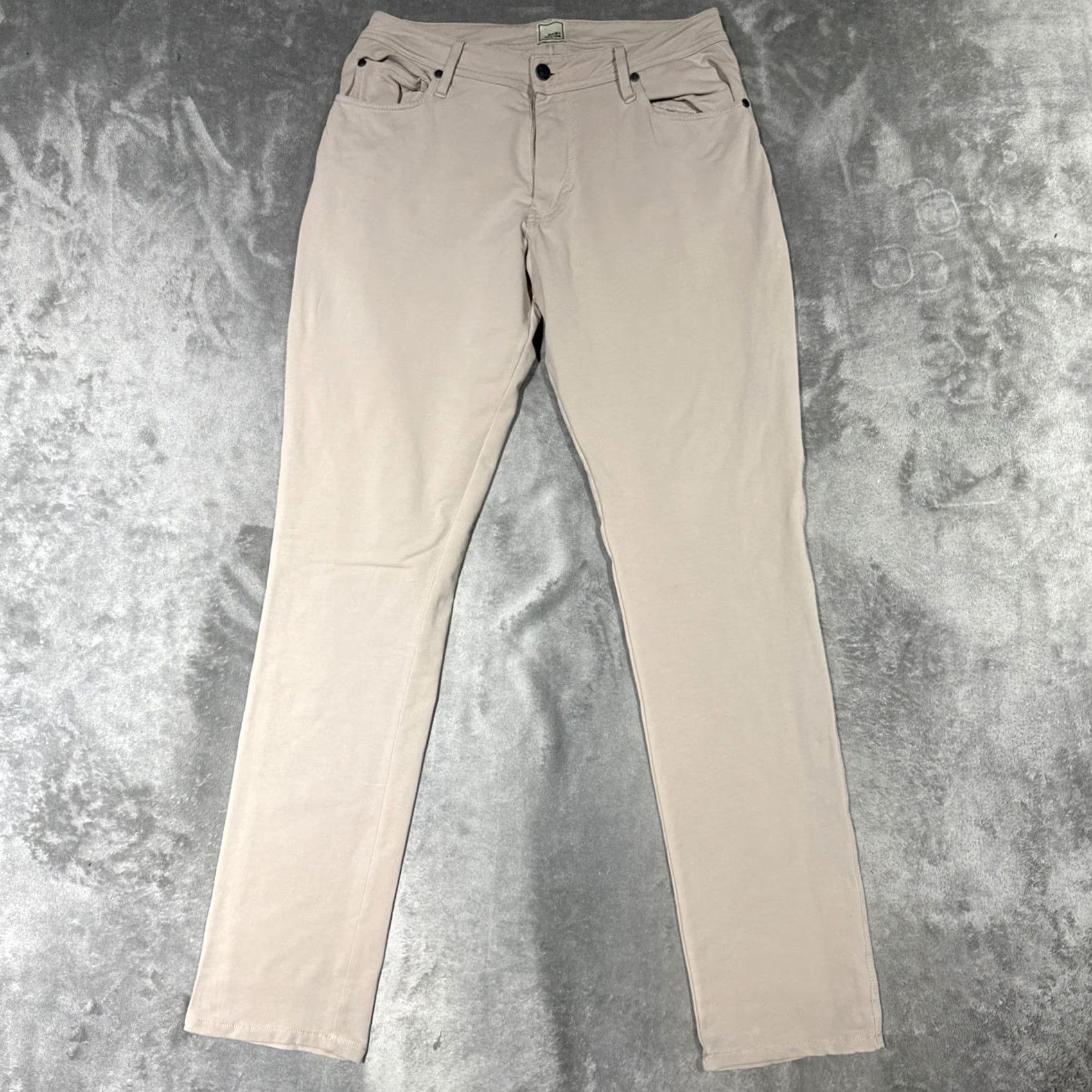 Vintage Swet Tailor All In Pants Mens 30x32 Beige Performance Stretch Chino Flat Front 5-Pocket Regular Straight Size US 30 / EU 46 - 2 Thumbnail