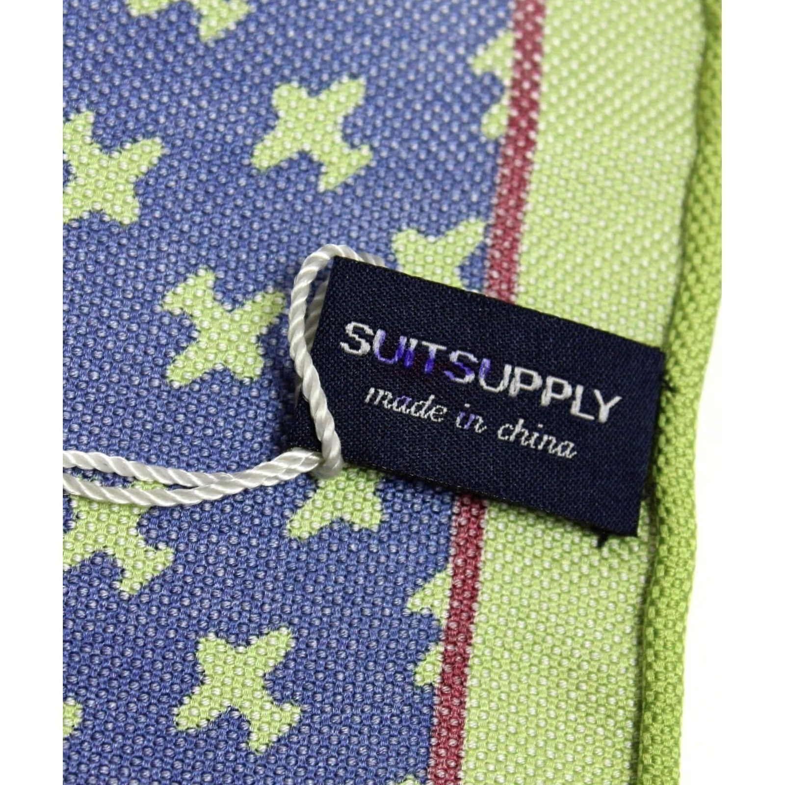 Suitsupply Suitsupply Pocket Graphic Navy Handkerchief Men's ONE SIZE Pure Silk Formal Blue Size ONE SIZE - 6 Thumbnail