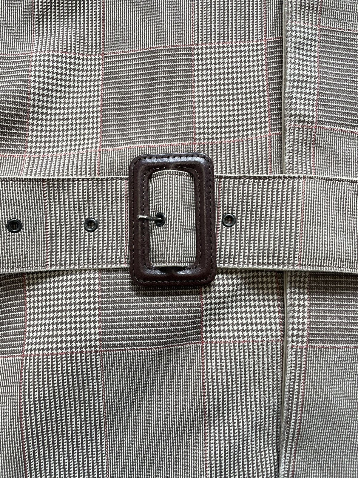 Emporio Armani Prince Of Wales Check Suede Overcoat Size US XL / EU 56 / 4 - 9 Thumbnail