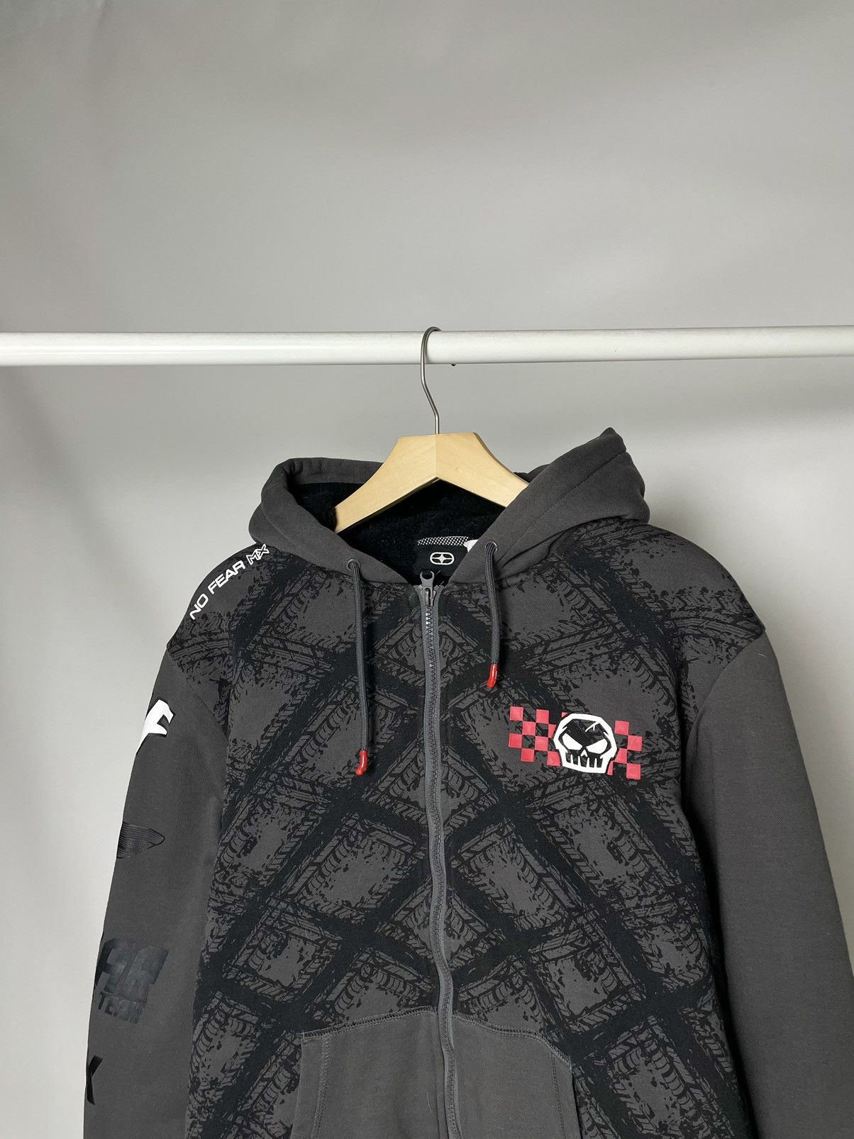 No Fear No Fear 💀 Fur Zip-up Motocycle Racing Hoodie Hooded Jacket Size US M / EU 48-50 / 2 - 1 Thumbnail