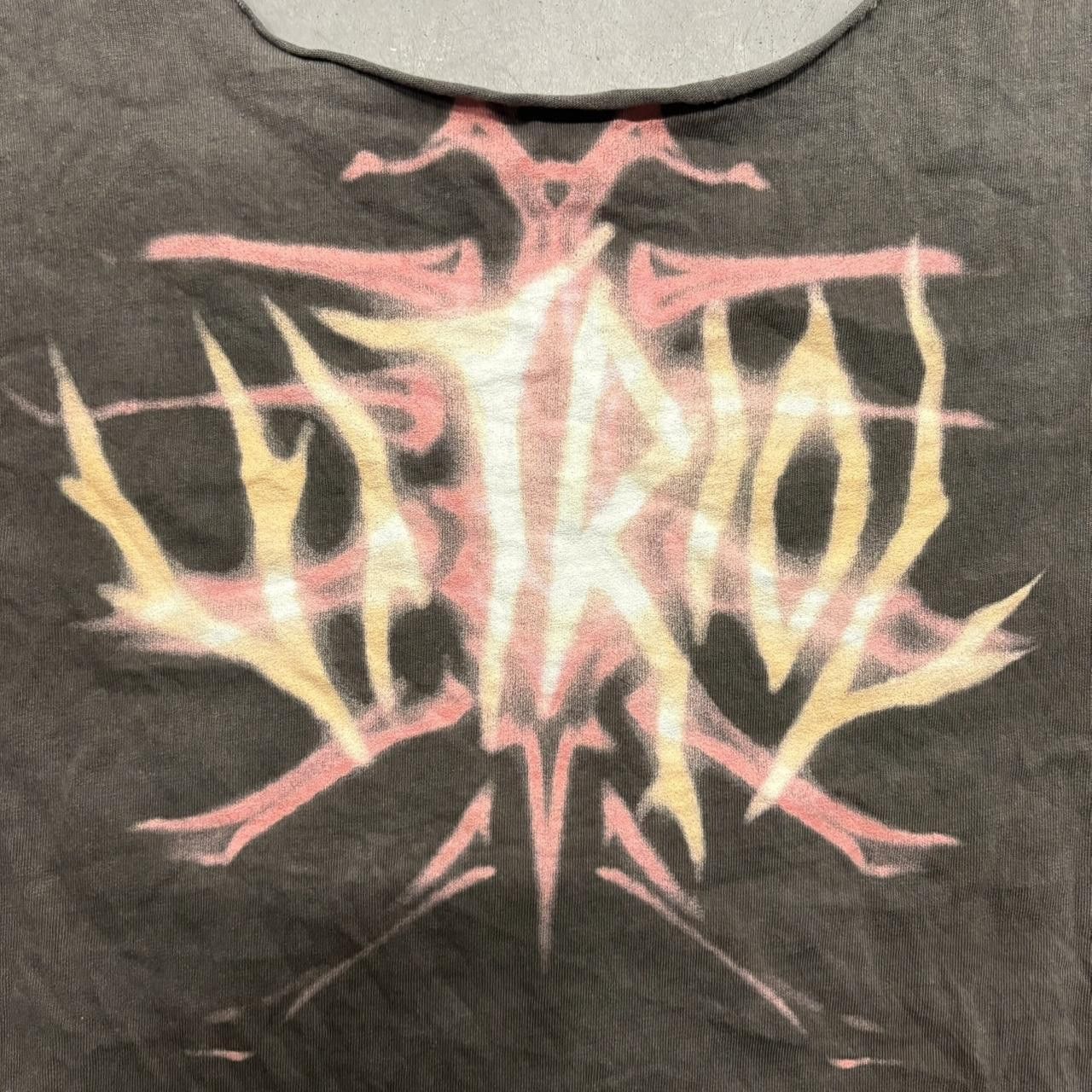 Vintage Crazy Vintage Y2K/2000s Cyber Airbrush Vitriol Y2K Cut Collar Graphic Tee! Size US L / EU 52-54 / 3 - 4 Thumbnail