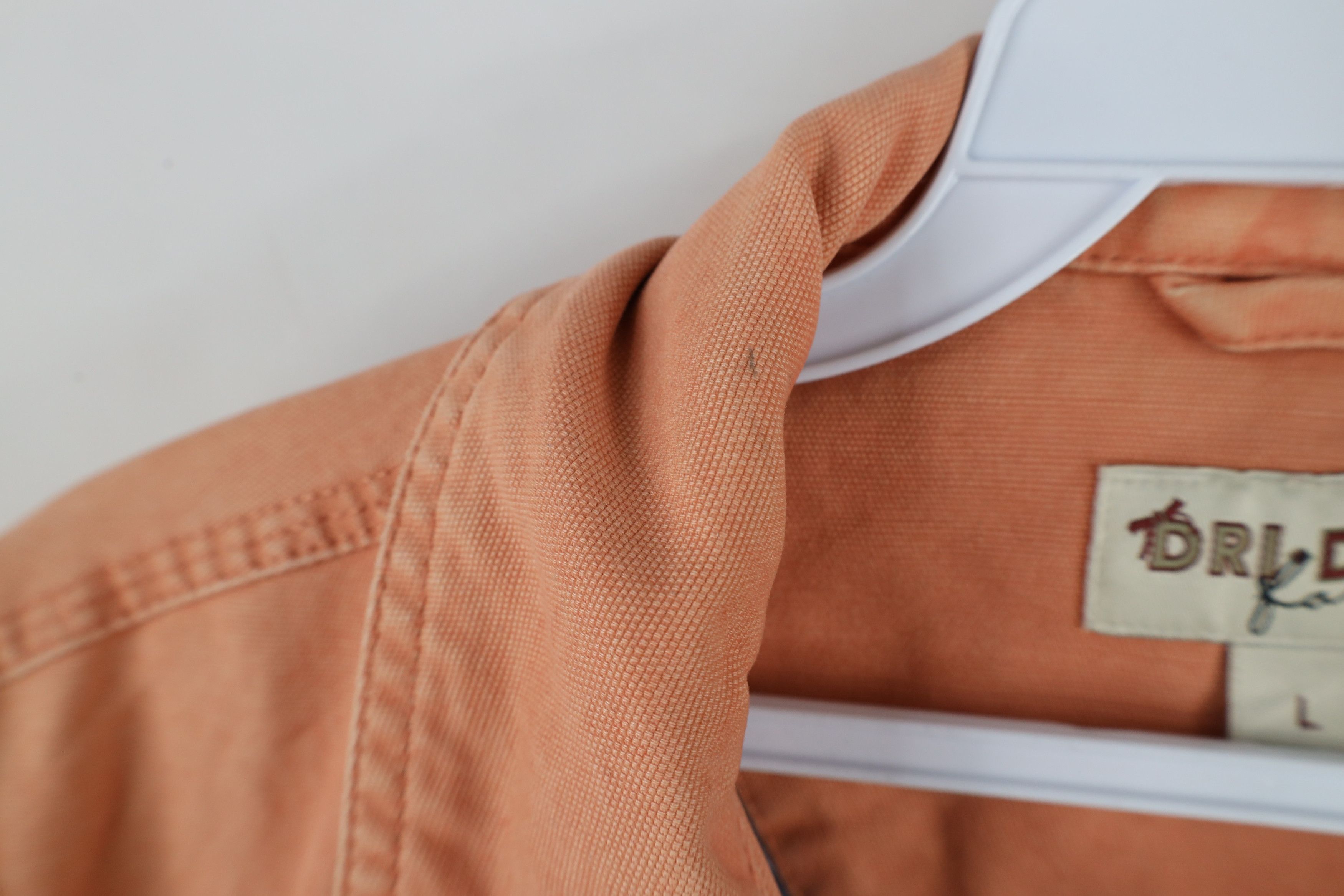 Vintage Vintage Y2K Streetwear Canvas Trucker Jacket Coral Pink Size L / US 10 / IT 46 - 9 Thumbnail