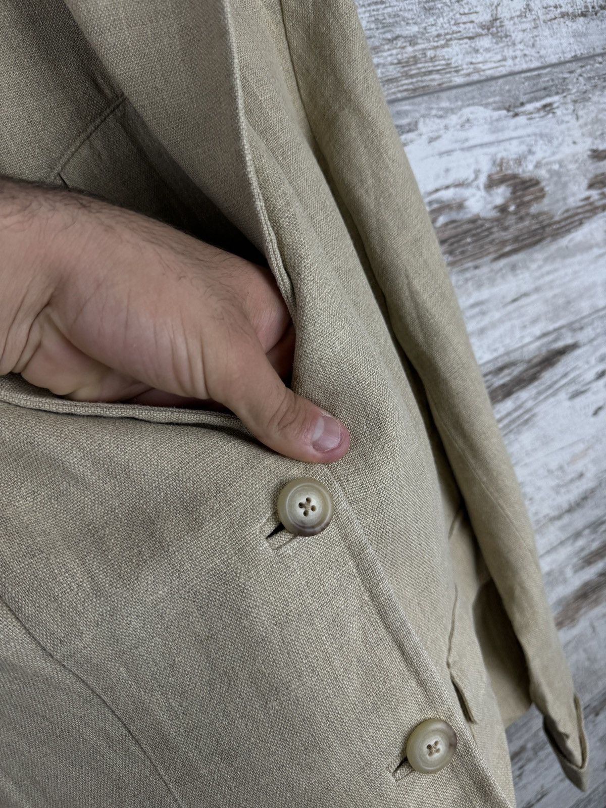 Polo Ralph Lauren × Vintage Women’s Vintage Polo Ralph Lauren linen blazer line size 8 S Size S / US 4 / IT 40 - 9 Thumbnail
