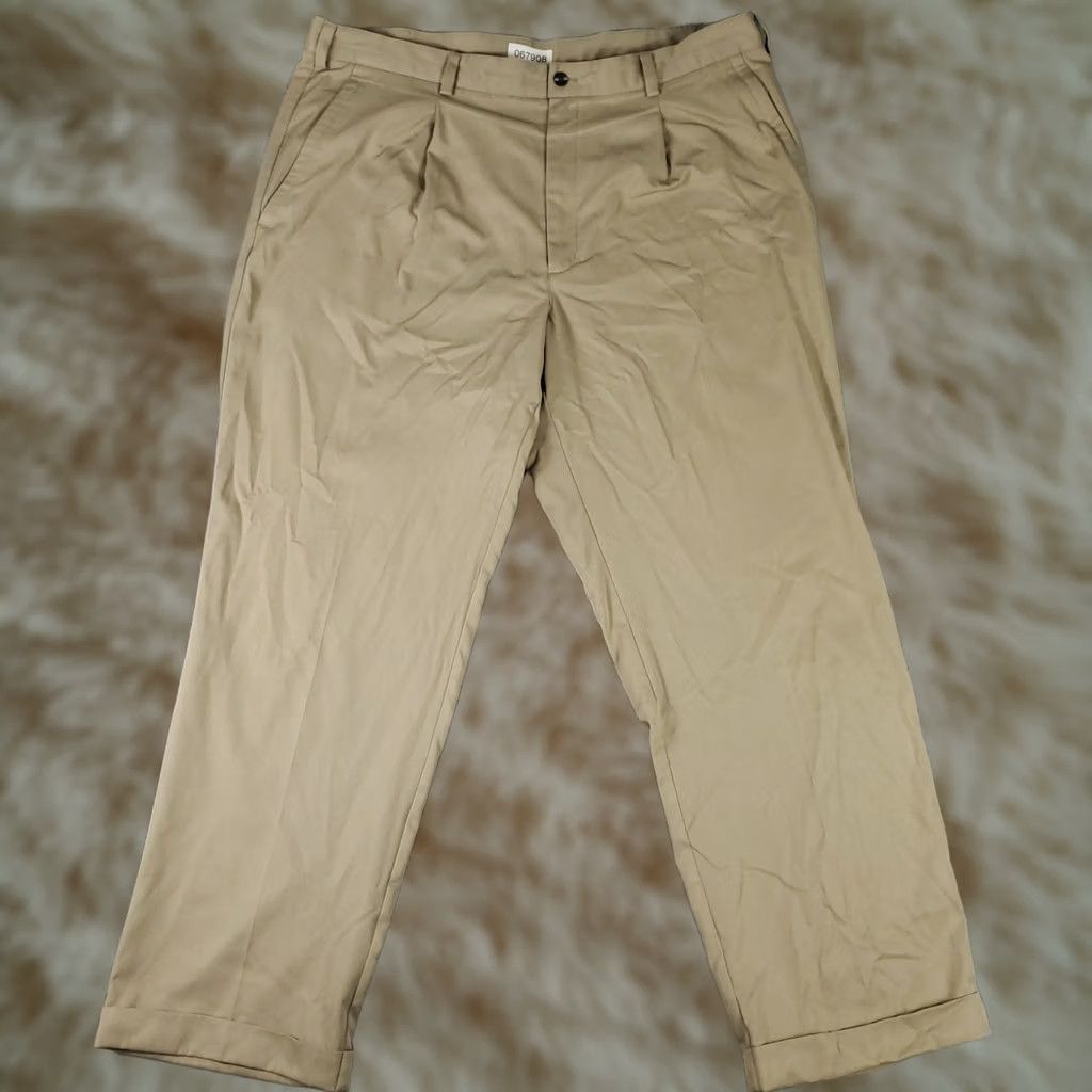 Nike Nike Pants Mens Regular 40x32 Beige Dri Fit Chino Trousers Pleated Front Zip Pockets Straight Leg Casual Bottoms Size US 40 / EU 56 - 1 Thumbnail