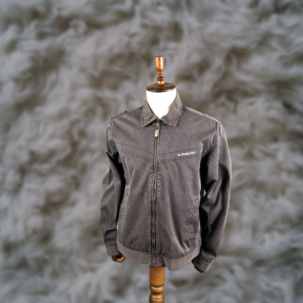 Quiksilver Quiksilver Mens Full Zip Jacket Black Cotton Striped Hooded? Size US M / EU 48-50 / 2 - 1 Thumbnail