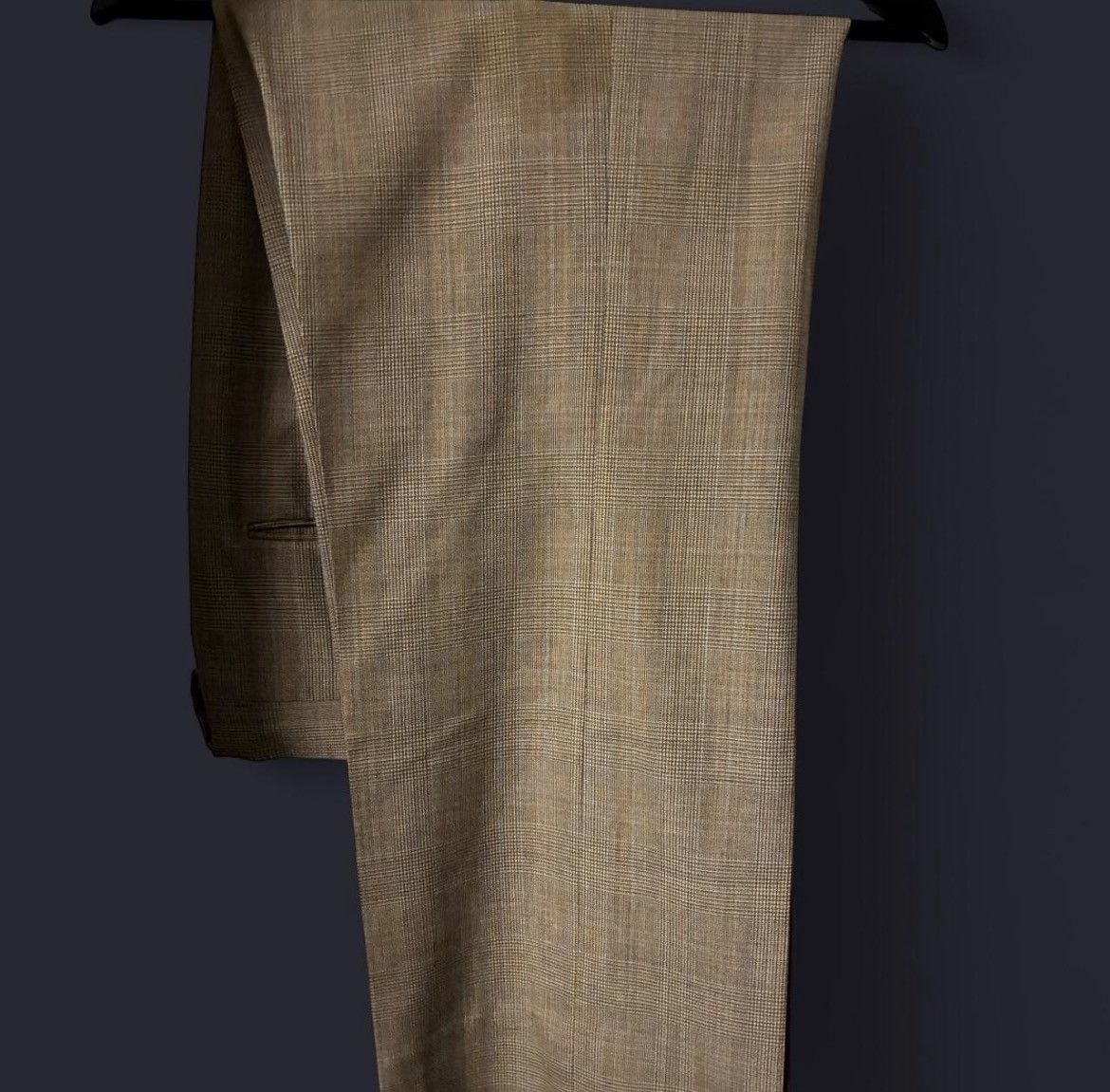 Vintage 3 Piece Suit Tan Pattern Size 40R - 4 Thumbnail