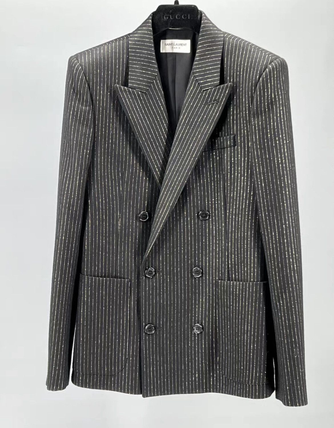 Saint Laurent Paris Saint Laurent Paris Saint Laurent men's wool and gold suit Size US S / EU 44-46 / 1 - 1 Thumbnail