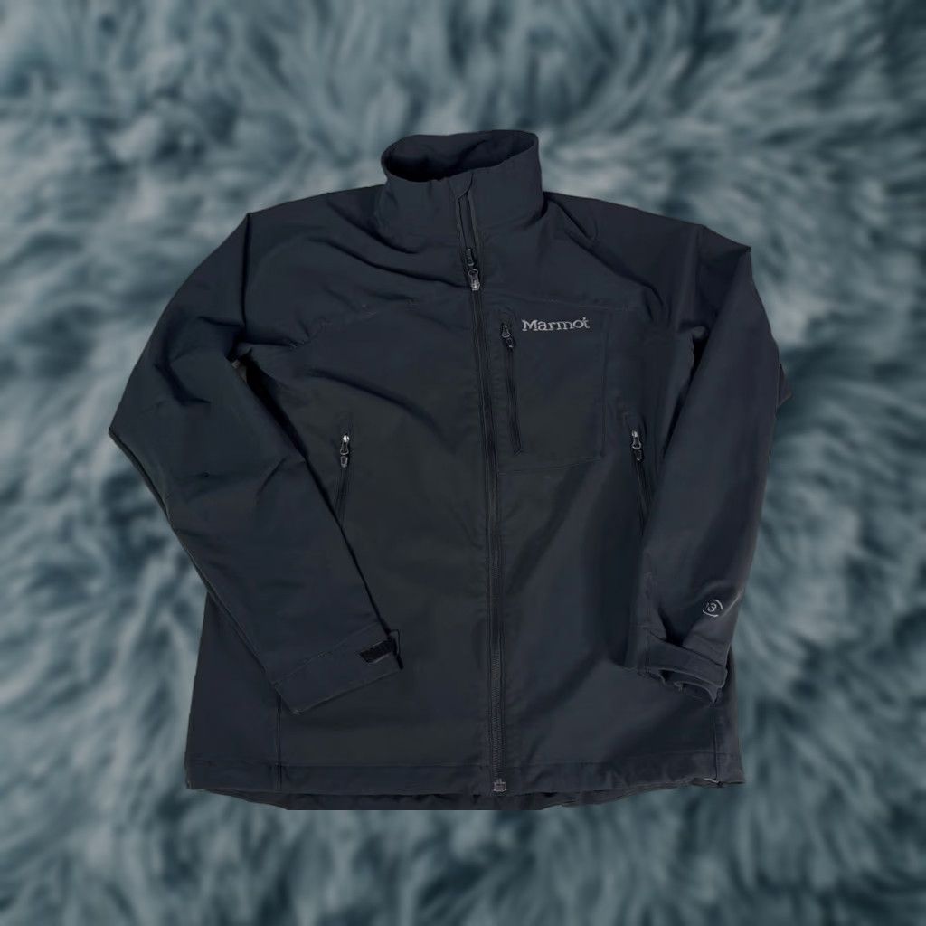 Marmot VINTAGE? No — Marmot Jacket Mens Sz L Black M3 Beto Softshell Full Zip Windproof L900936 Size US L / EU 52-54 / 3 - 1 Thumbnail