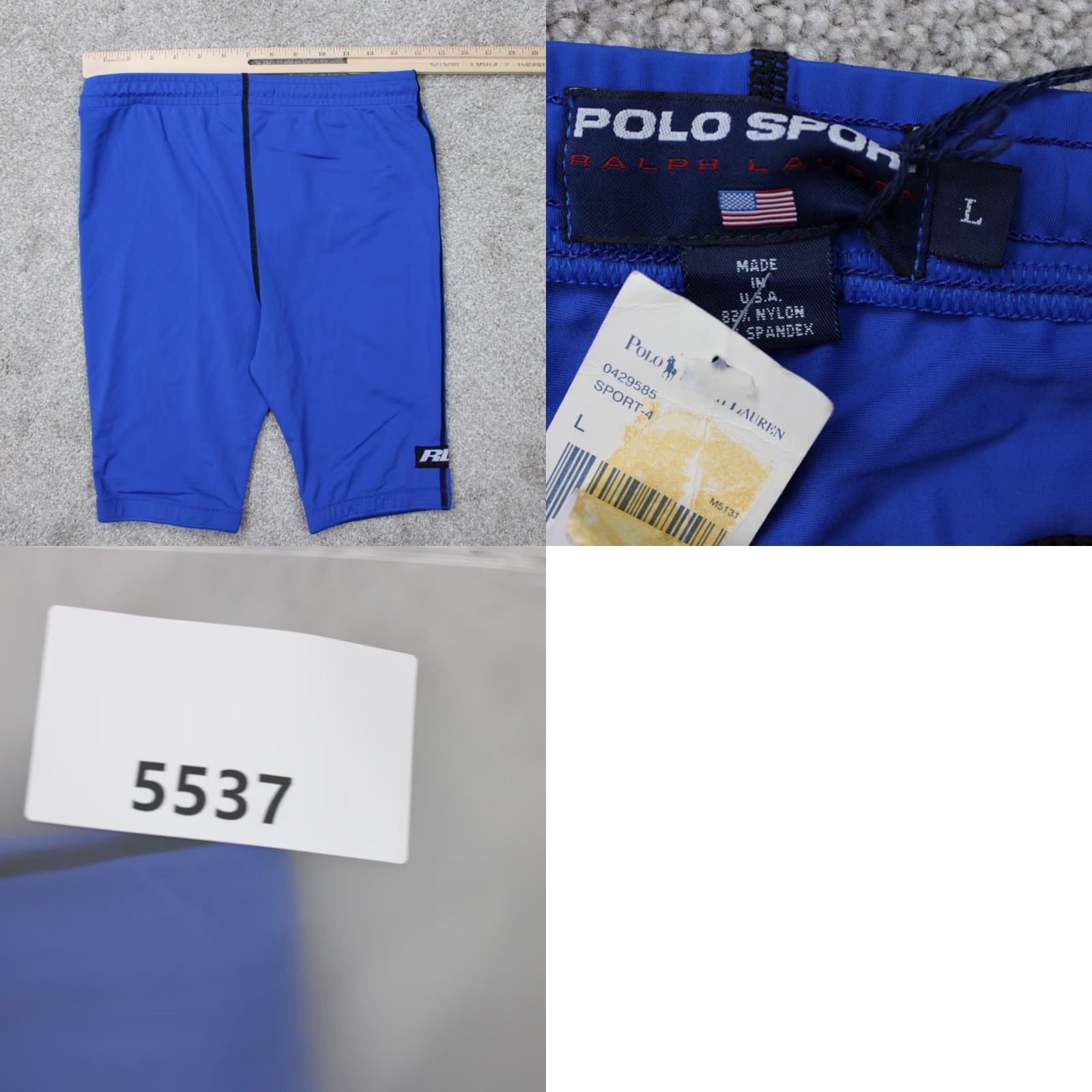 Vintage VINTAGE Polo Sport Shorts Mens Large Blue 9" Inseam Bermuda Drawstring Pockets New with Tags Size US L / EU 52-54 / 3 - 8 Thumbnail