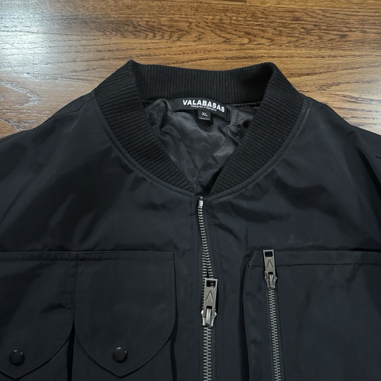 Valabasas Men’s Valabasas Black Cargo Pocket Bomber Jacket Size XL Size US XL / EU 56 / 4 - 4 Thumbnail