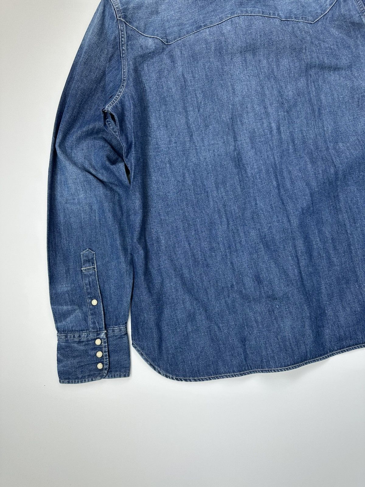 Levi's Vintage Levis Snap Shirt Denim Blue Size US L / EU 52-54 / 3 - 11 Thumbnail