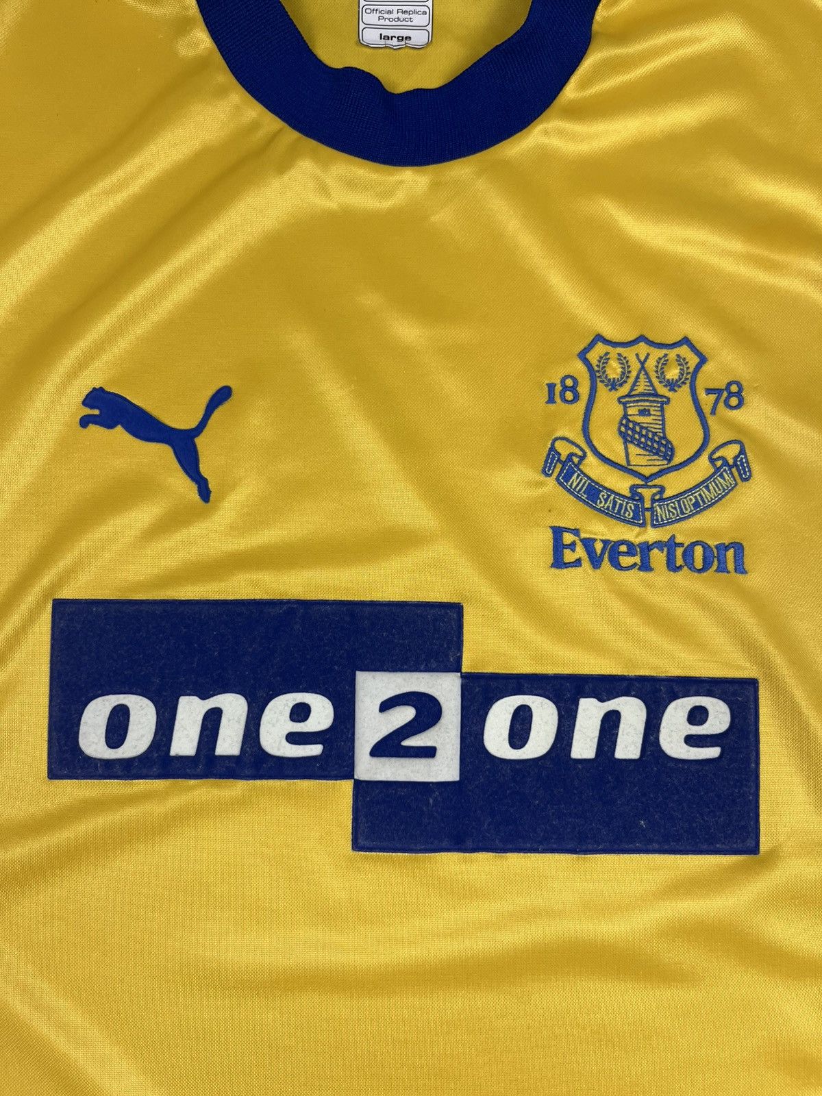Puma Vintage Puma Everton 2000/01 Away/Third Shirt One 2 One L sz Size US L / EU 52-54 / 3 - 4 Thumbnail