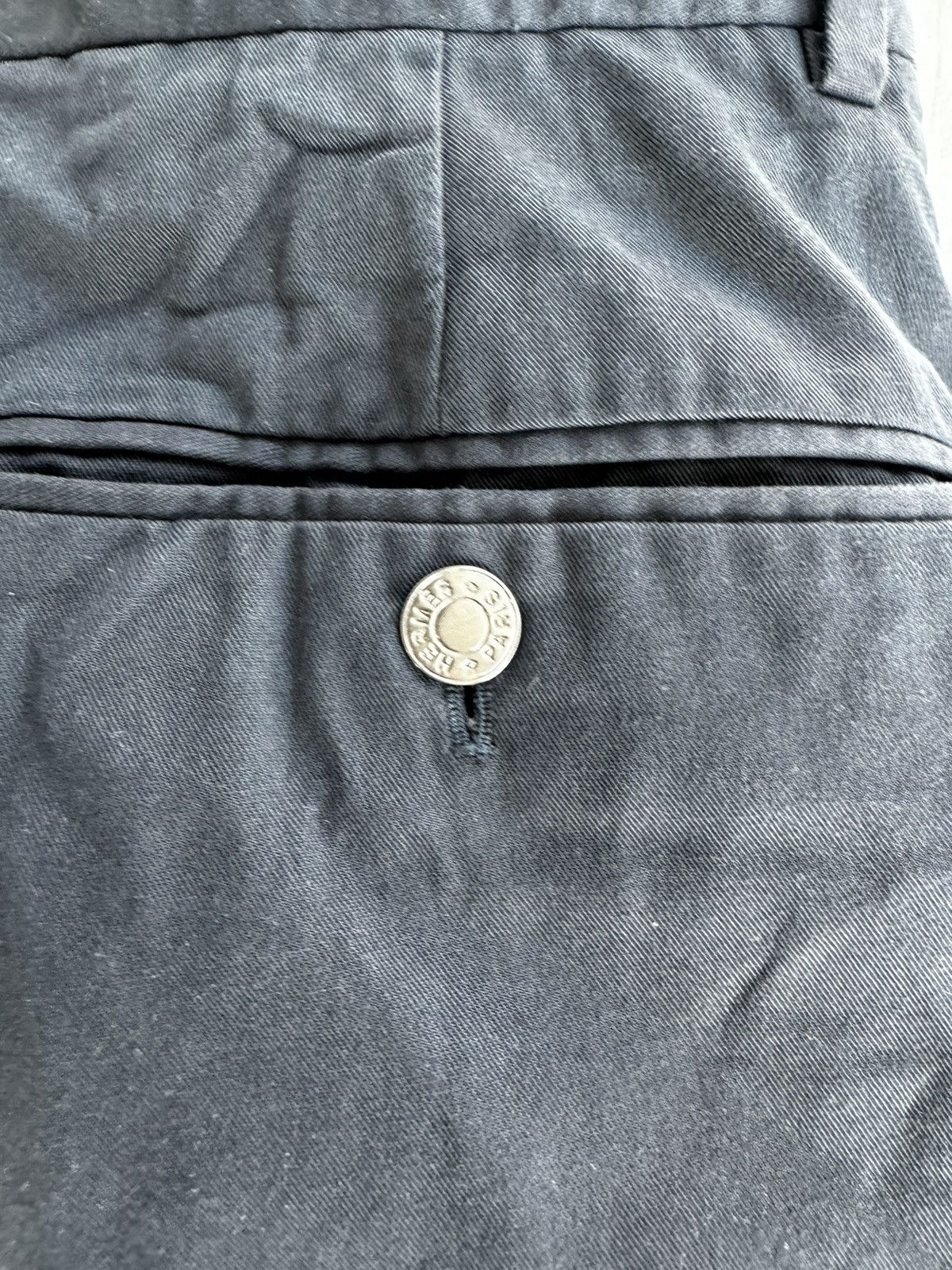 Hermes Hermes Clou de Selle navy blue cotton pants Size US 32 / EU 48 - 2 Thumbnail
