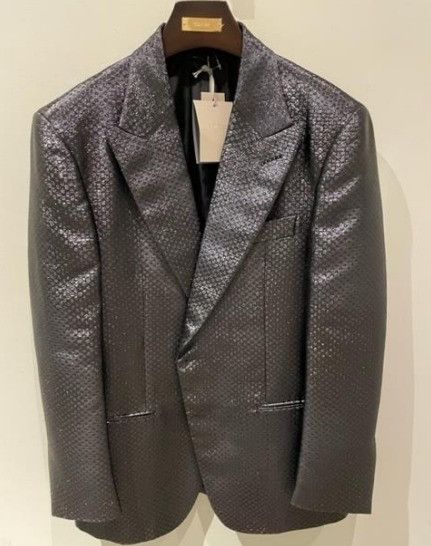 image of Tom Ford O1W1Db10124 Viscose Silk Blazer In Black, Men's (Size Small)