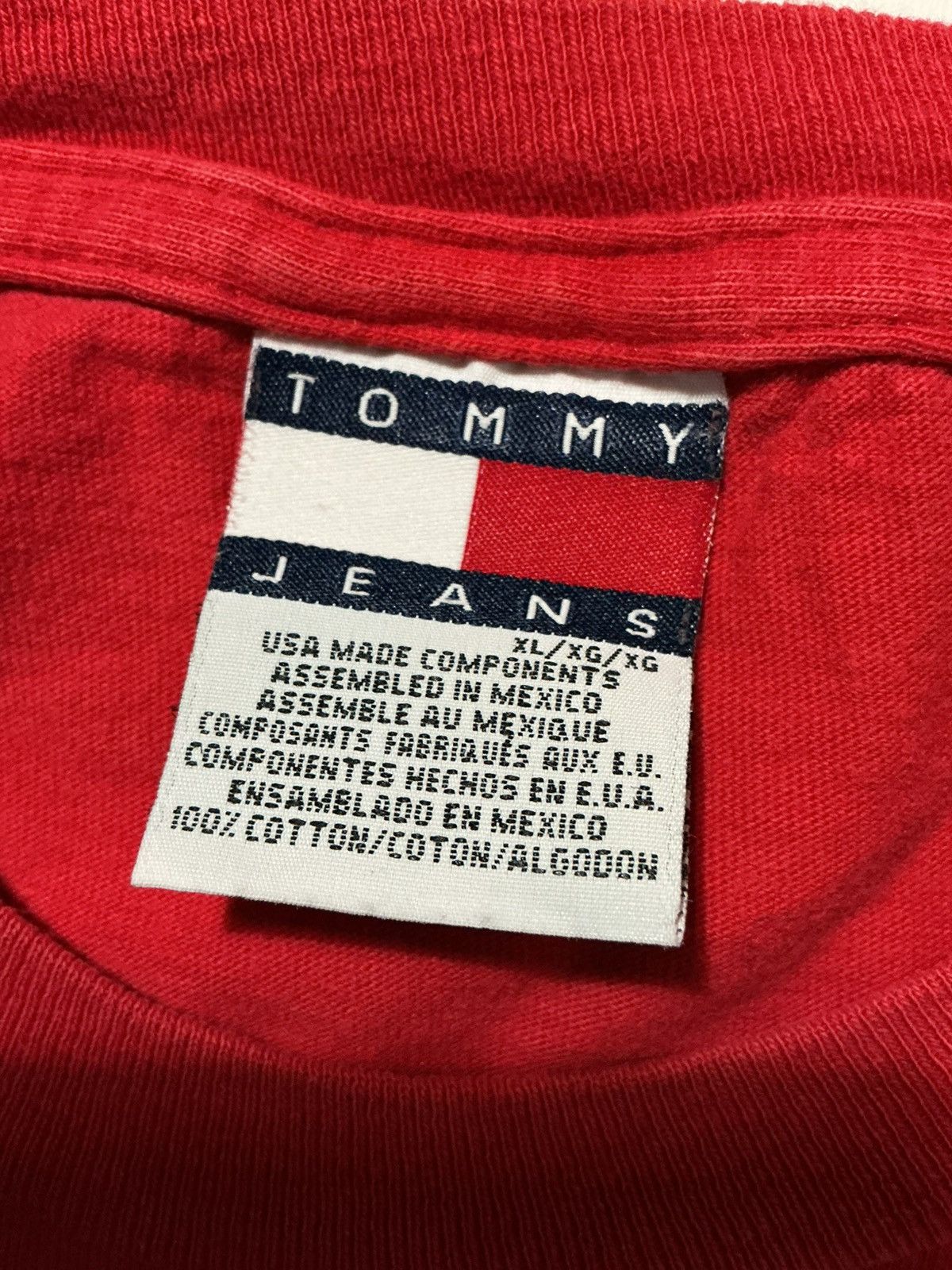 Tommy Hilfiger Vintage 90s Tommy Hilfiger Embroidered Spellout T-Shirt Size US XL / EU 56 / 4 - 7 Thumbnail