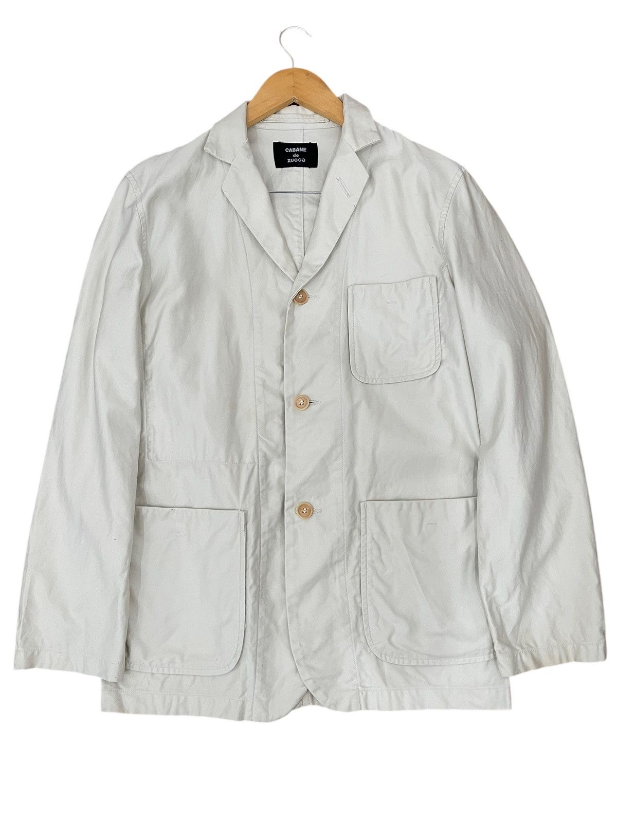 CABANE de ZUCCa CABANE DE ZUCCA CREAM BLAZER JACKET Size US M / EU 48-50 / 2 - 1 Thumbnail