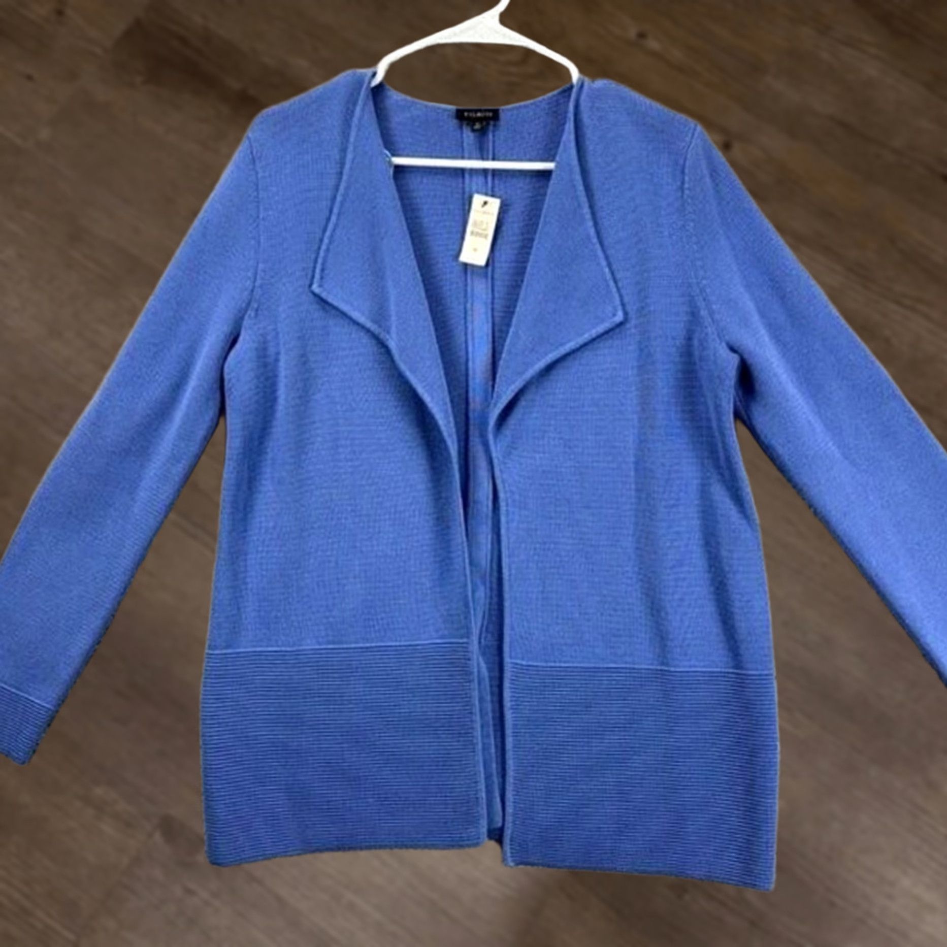 Talbots Talbots Cardigan Knit Open Face Sweater Women Medium Blue Long Sleeve NEW Size M / US 6-8 / IT 42-44 - 1 Thumbnail
