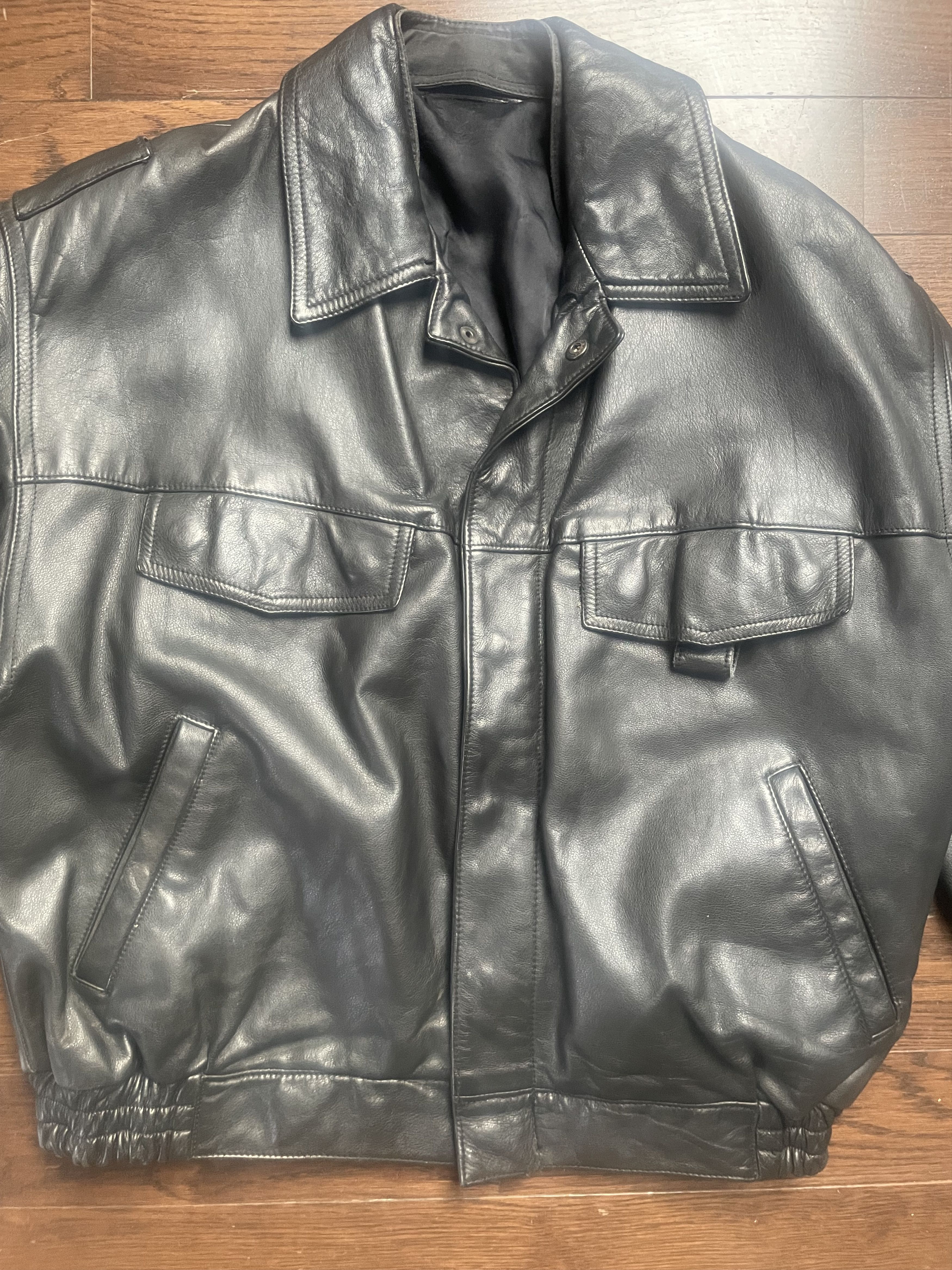 Vintage Vintage German Polizei Leather Blouson Size US M / EU 48-50 / 2 - 2 Thumbnail