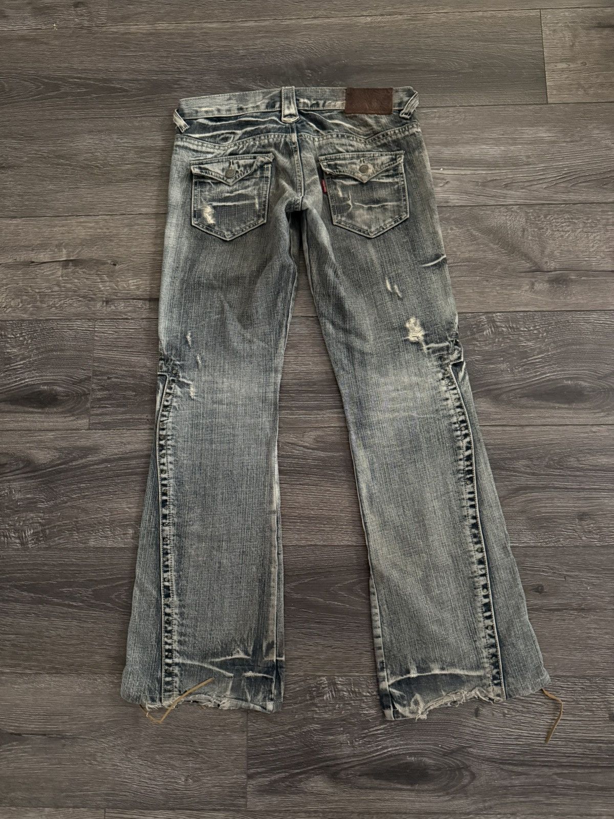 Tornado Mart Tornado mart washed butterfly lace up jeans Size US 30 / EU 46 - 4 Thumbnail