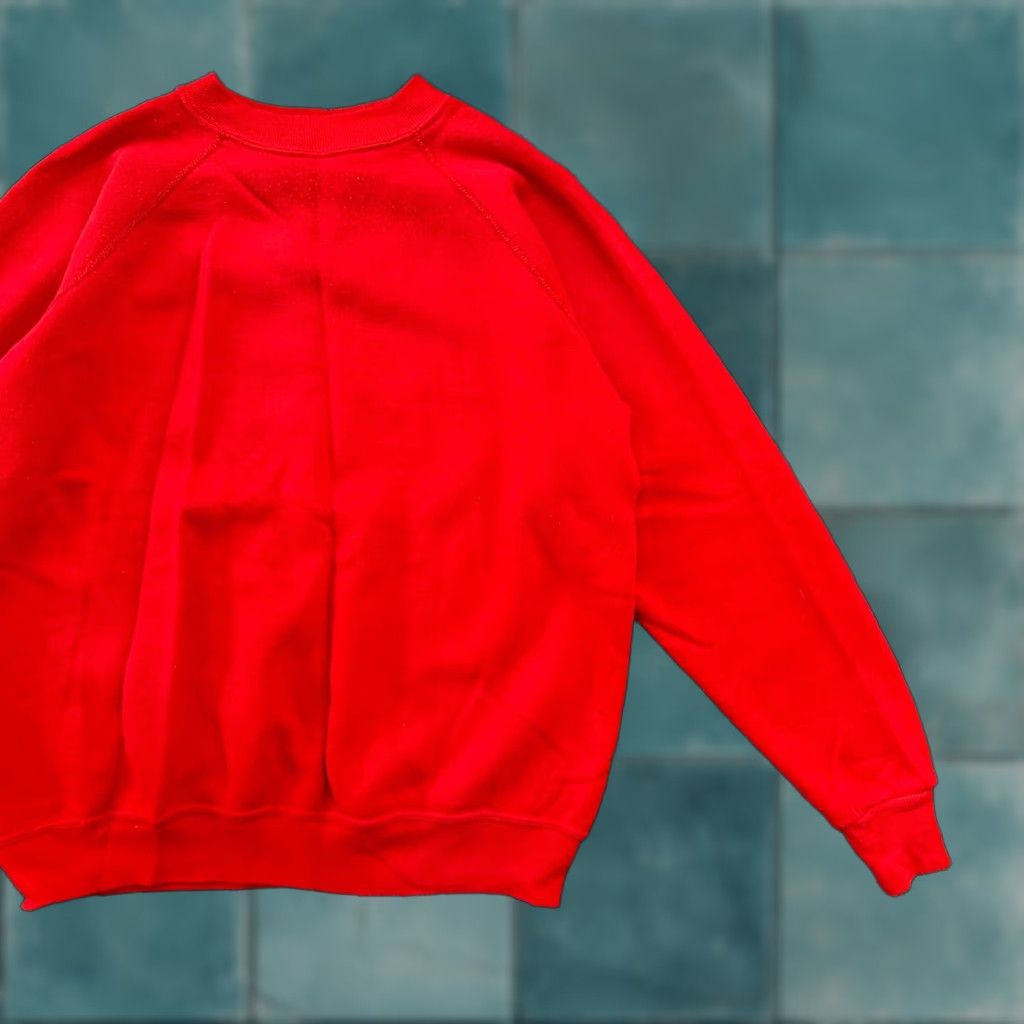 Vintage VINTAGE Casual Wear Sweatshirt Shirt Men L Red Graphic Print 1960s 60s 70s All Seasons Autumn Winter Fall Spring USA Red Mens"} Size US L / EU 52-54 / 3 - 1 Thumbnail