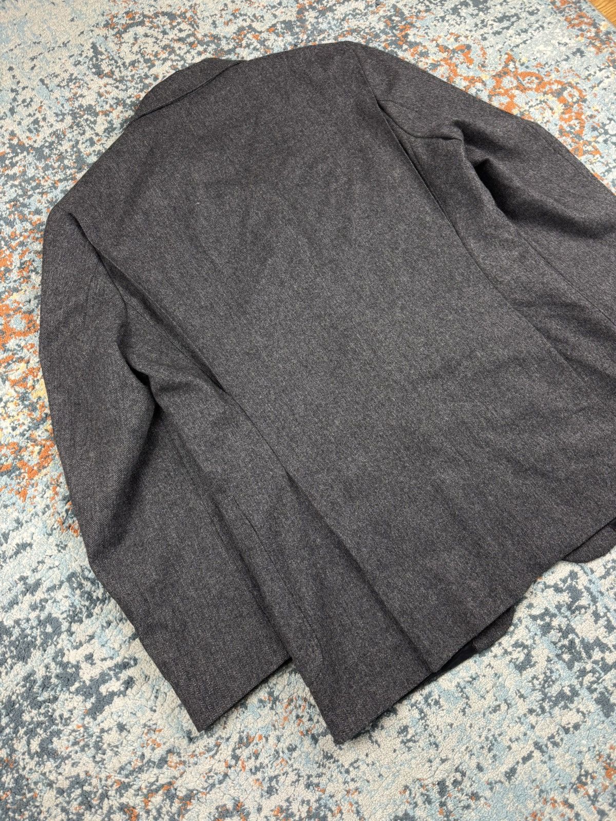 Burberry × Vintage Burberry charcoal wool cashmere blend long blazer old money Size 44R - 4 Thumbnail
