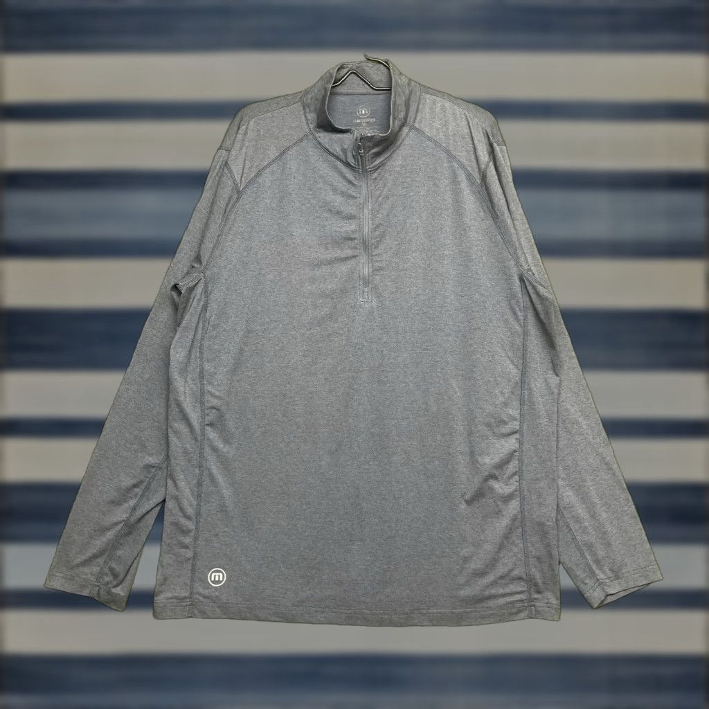 TravisMathew Travis Mathew 1/4 Zip Shirt Mens 2XL Long Sleeve Performance Golf Size US XXL / EU 58 / 5 - 1 Thumbnail