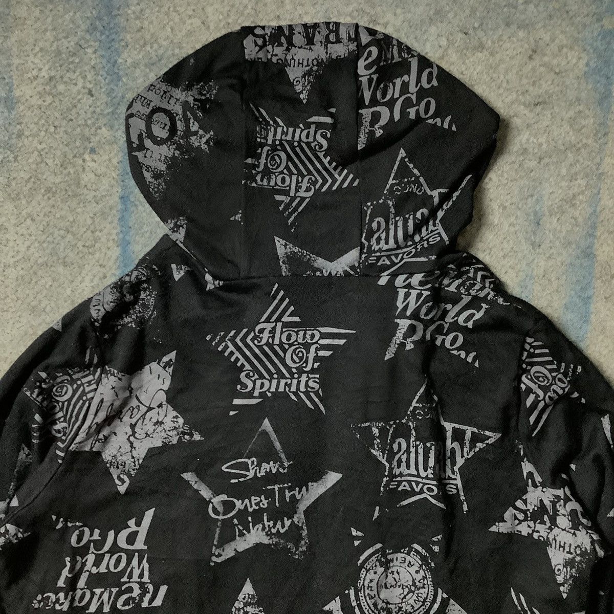 Hysteric Glamour × If Six Was Nine × Le Grande Bleu (L.G.B.) Ecrire Y2K Zipper Full Print Hoodie ifsixwasnine lgb style Size US L / EU 52-54 / 3 - 10 Thumbnail