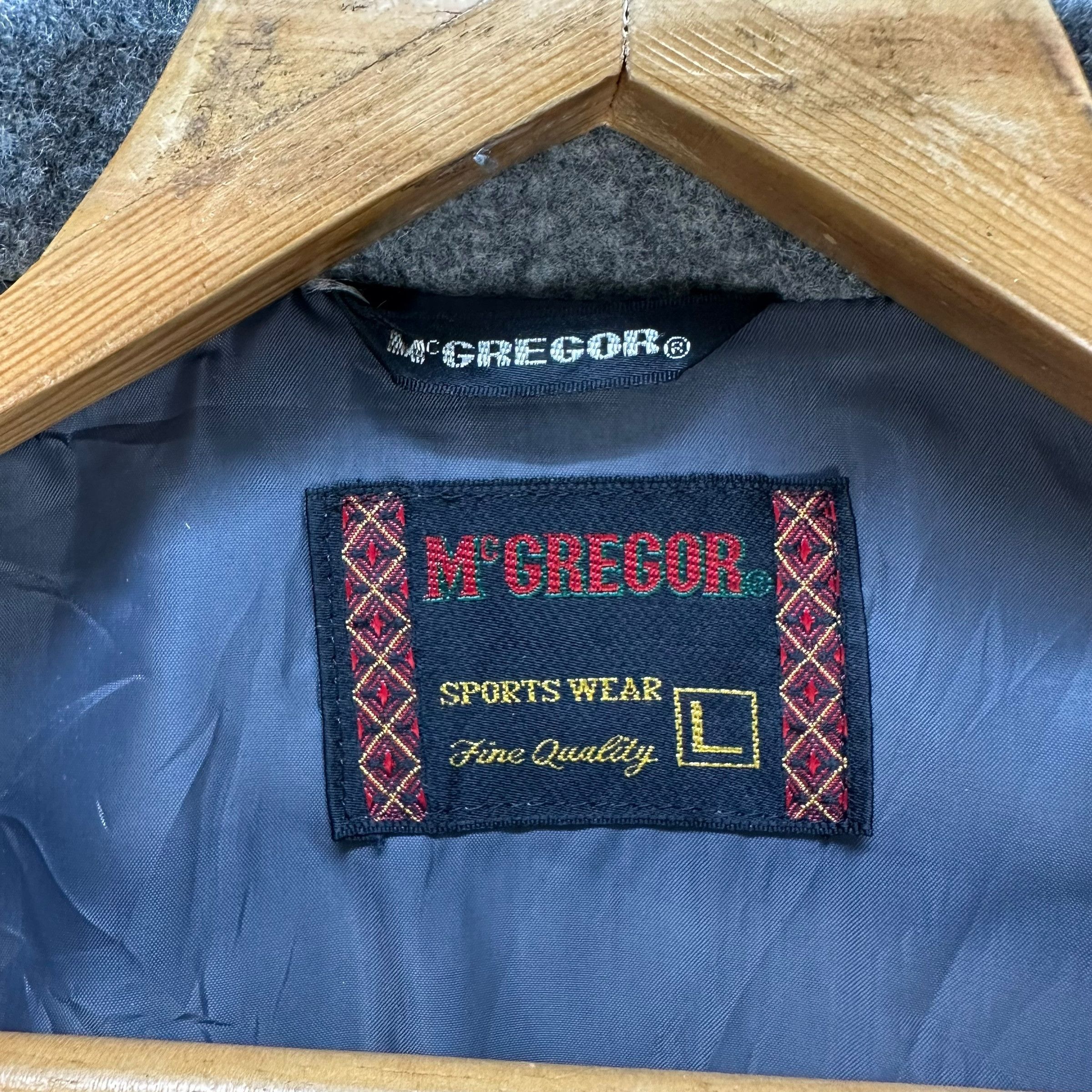 McGregor MCGREGOR Double Breasted Gray Wool Crop Coat #A37-0840 Size L / US 10 / IT 46 - 9 Thumbnail