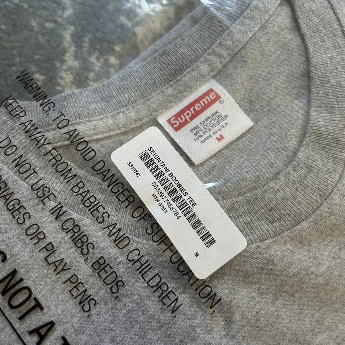Supreme シュプリーム SEKiNTANi LA NORiHiRO BOOBiES TEE HEATHER GREY Size US M / EU 48-50 / 2 - 10 Thumbnail