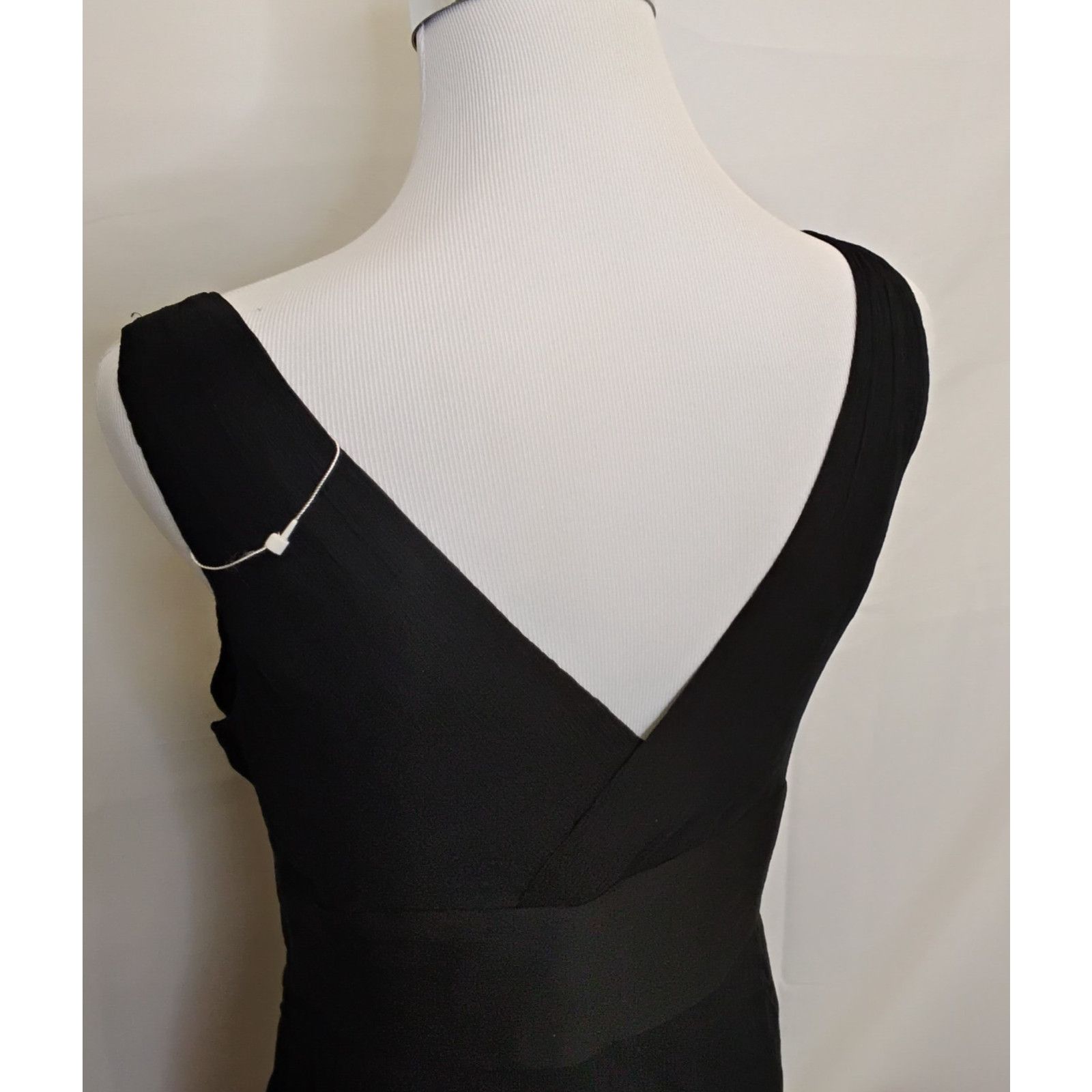J.Crew J.Crew 100% Silk V-Neck Dress Women's 10 Black Chiffon NWT Size L / US 10 / IT 46 - 5 Thumbnail