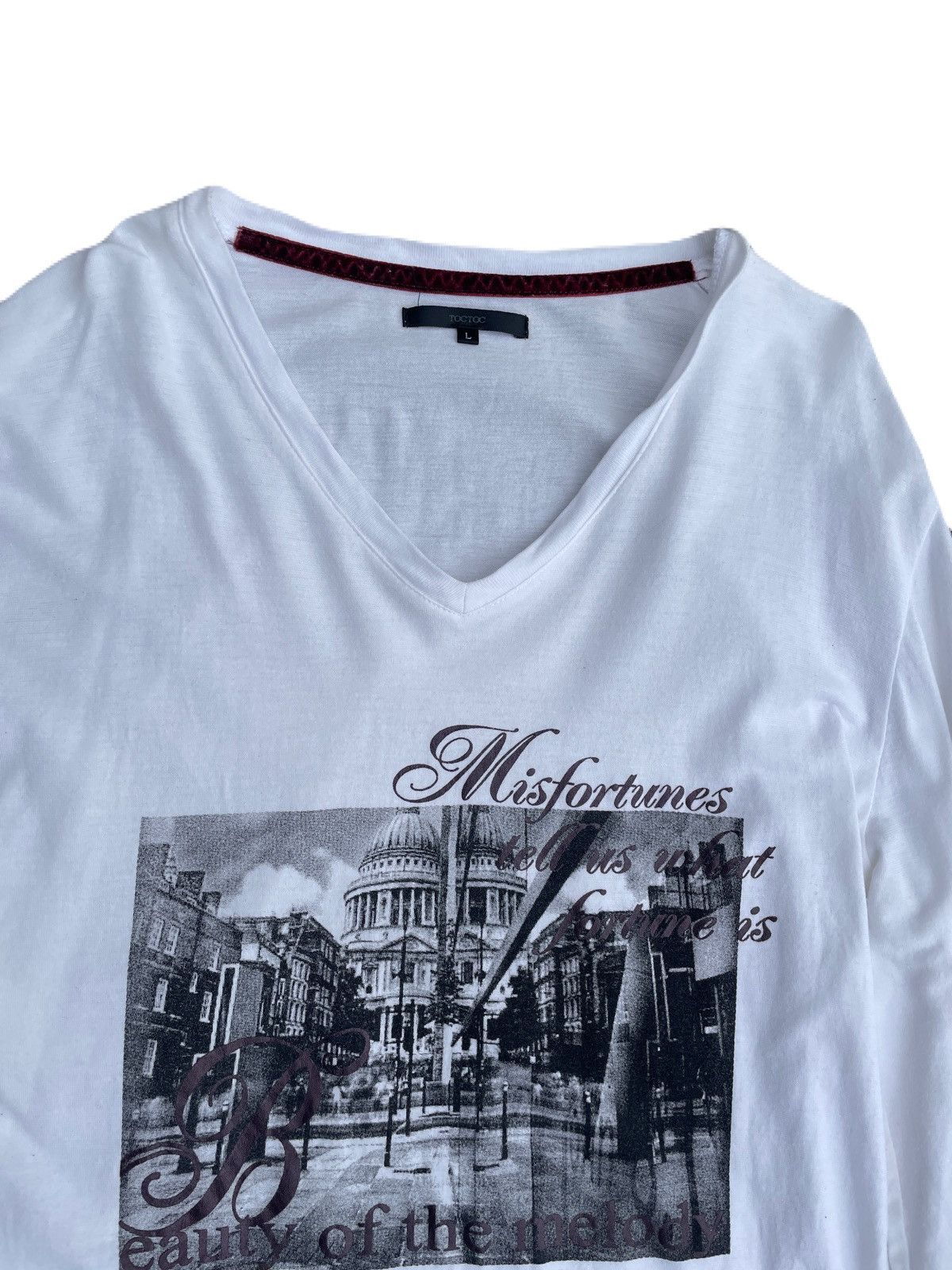 If Six Was Nine 2000s Japanese archive Vkei Poem V-Neck Long Sleeve Tee Y2K Size US S / EU 44-46 / 1 - 5 Thumbnail