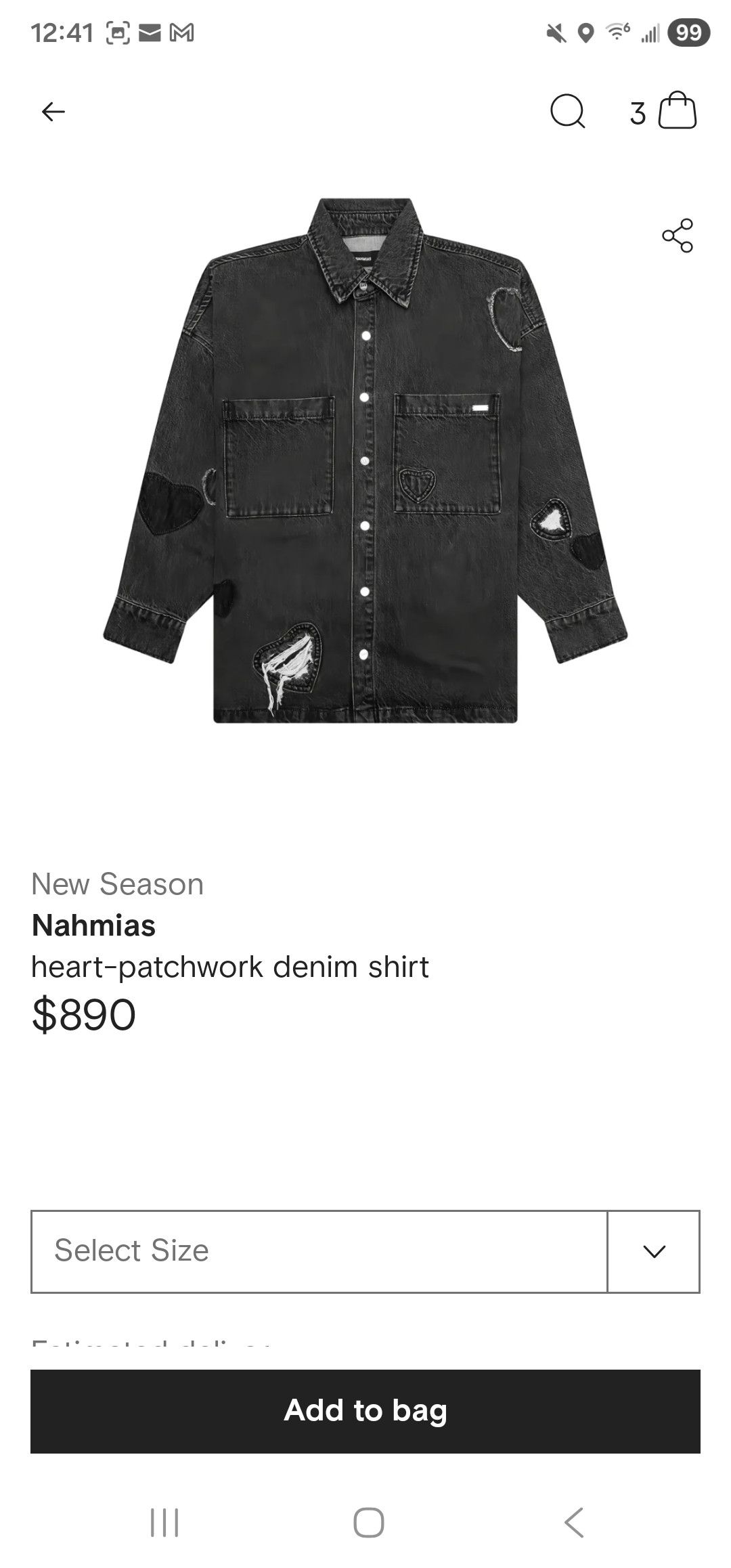 Nahmias Nahmias Heart Patch Work Denim Shirt Size US XXL / EU 58 / 5 - 25 Thumbnail