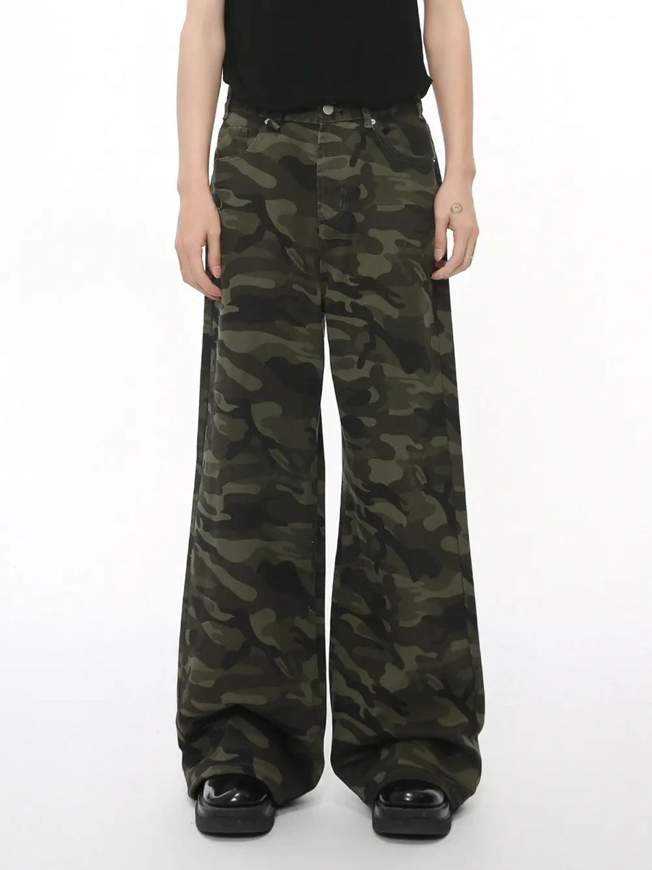 Japanese Brand Retro high street camouflage straight leg jeans Size US 32 / EU 48 - 3 Thumbnail