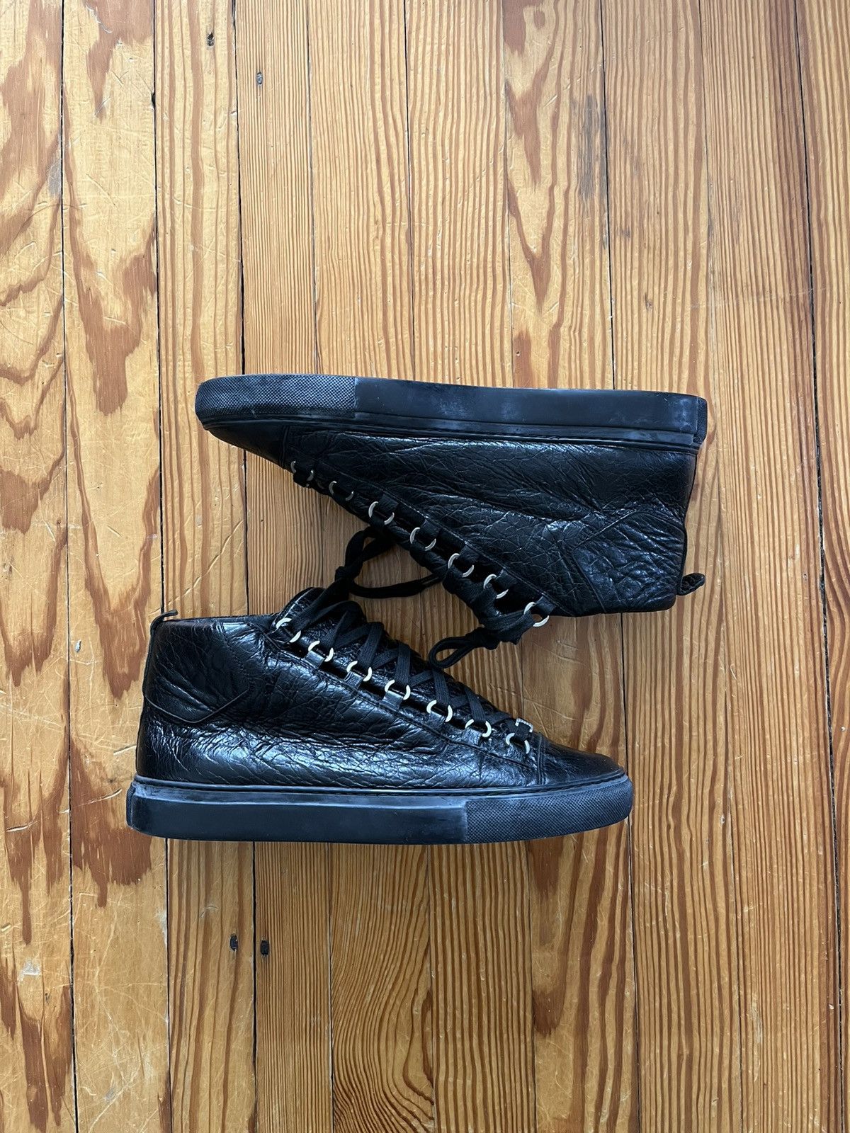 Balenciaga Balenciaga Arena High Leather Black Size US 8 / EU 41 - 1 Thumbnail