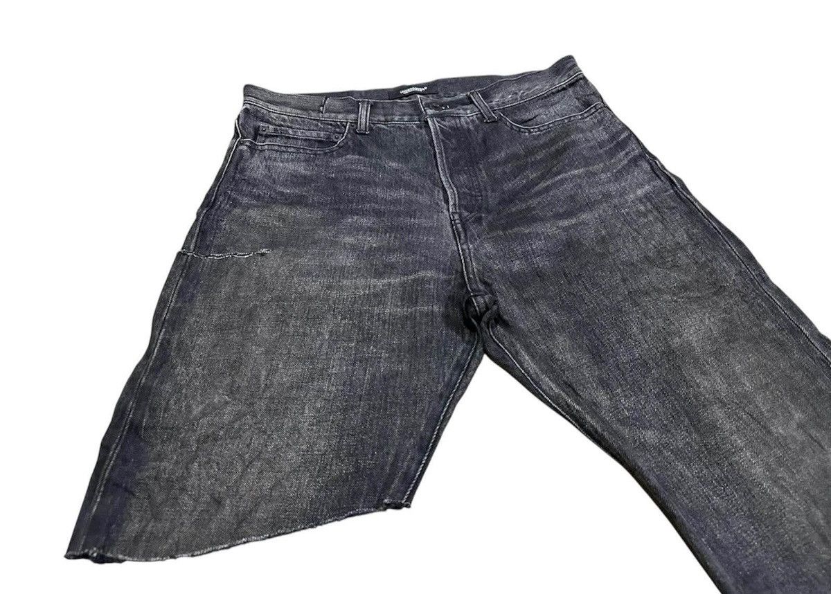 Japanese Brand × Jun Takahashi × Undercover 🔥Sick Undercover Black Denim Cut Off Distressed Size US 32 / EU 48 - 3 Thumbnail