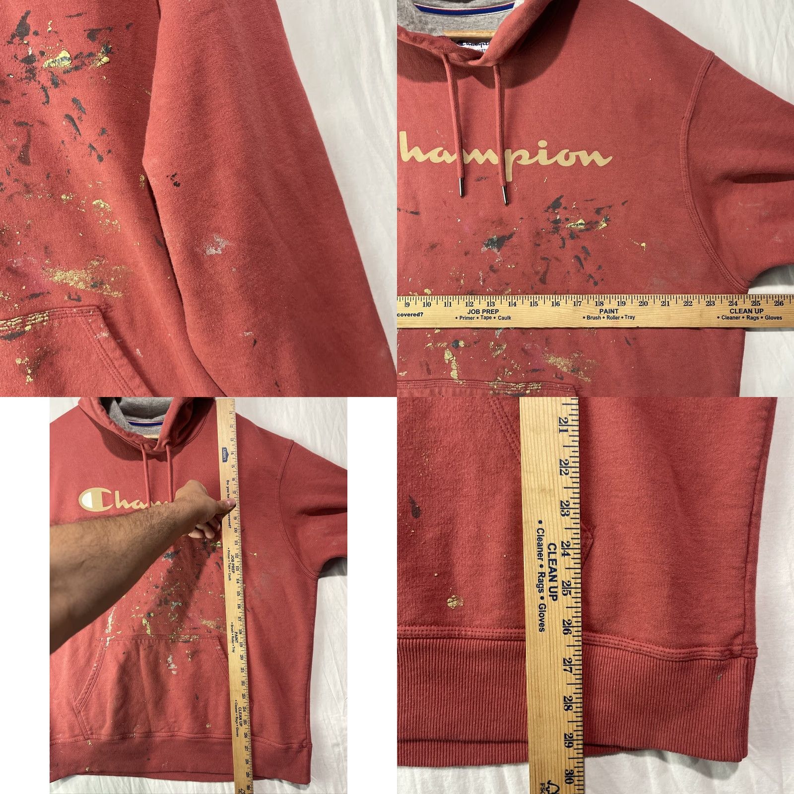 Champion Champion Hoodie Mens XL Red Sweatshirt Fleece Long Sleeve Logo Sweater Fleece Size US XL / EU 56 / 4 - 8 Thumbnail