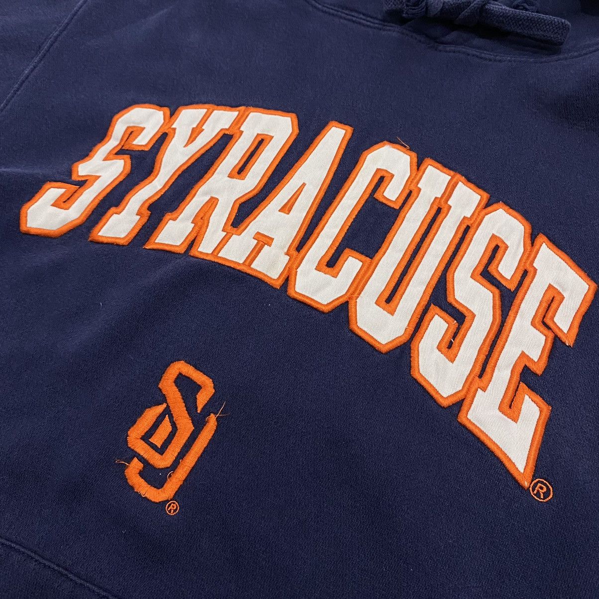 Japanese Brand × Vintage Vtg 90s Syracuse Embroidered Spellout Hoodie Baggy Grunge Size US M / EU 48-50 / 2 - 4 Thumbnail