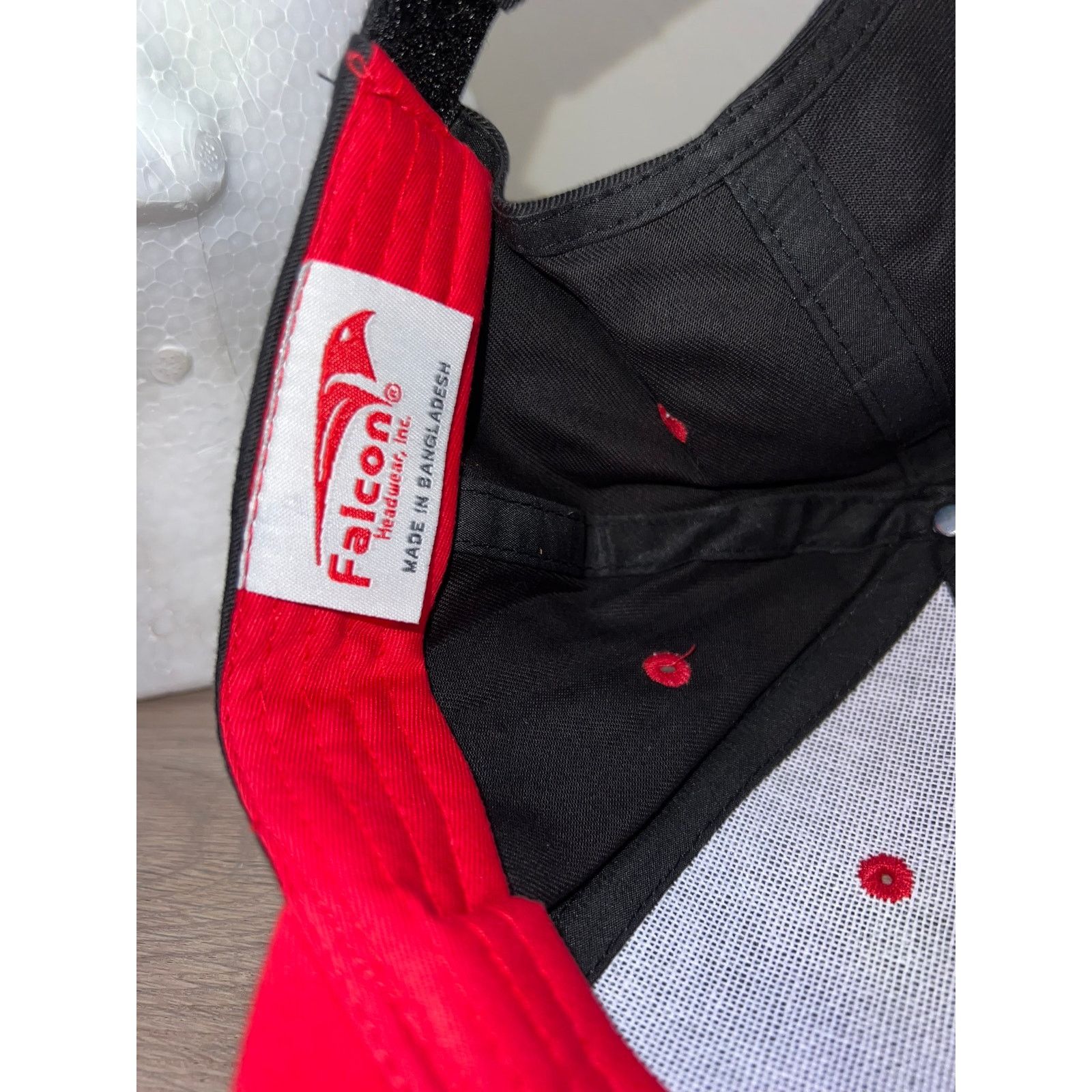 Vintage Krystal Hat Flaming Black Red Headwear Cap OS Size ONE SIZE - 8 Thumbnail