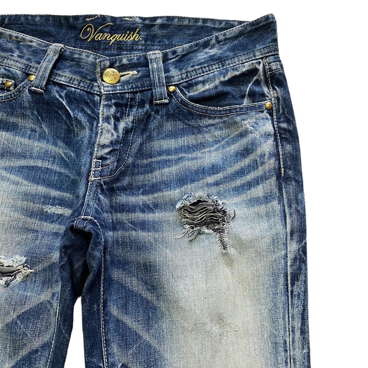 Vanquish Vanquish Acid Wash Denim Skinny Jeans Distressed Size US 29 - 5 Thumbnail