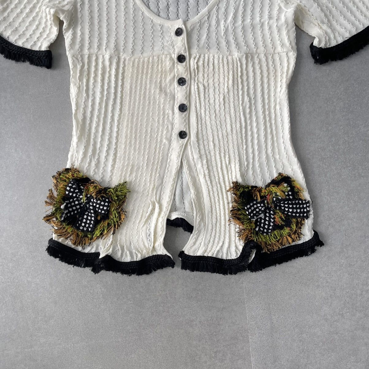 Tricot Comme des Garcons Italy Designer Tricot Chic Mongtoghi Top Size XS / US 0-2 / IT 36-38 - 6 Thumbnail