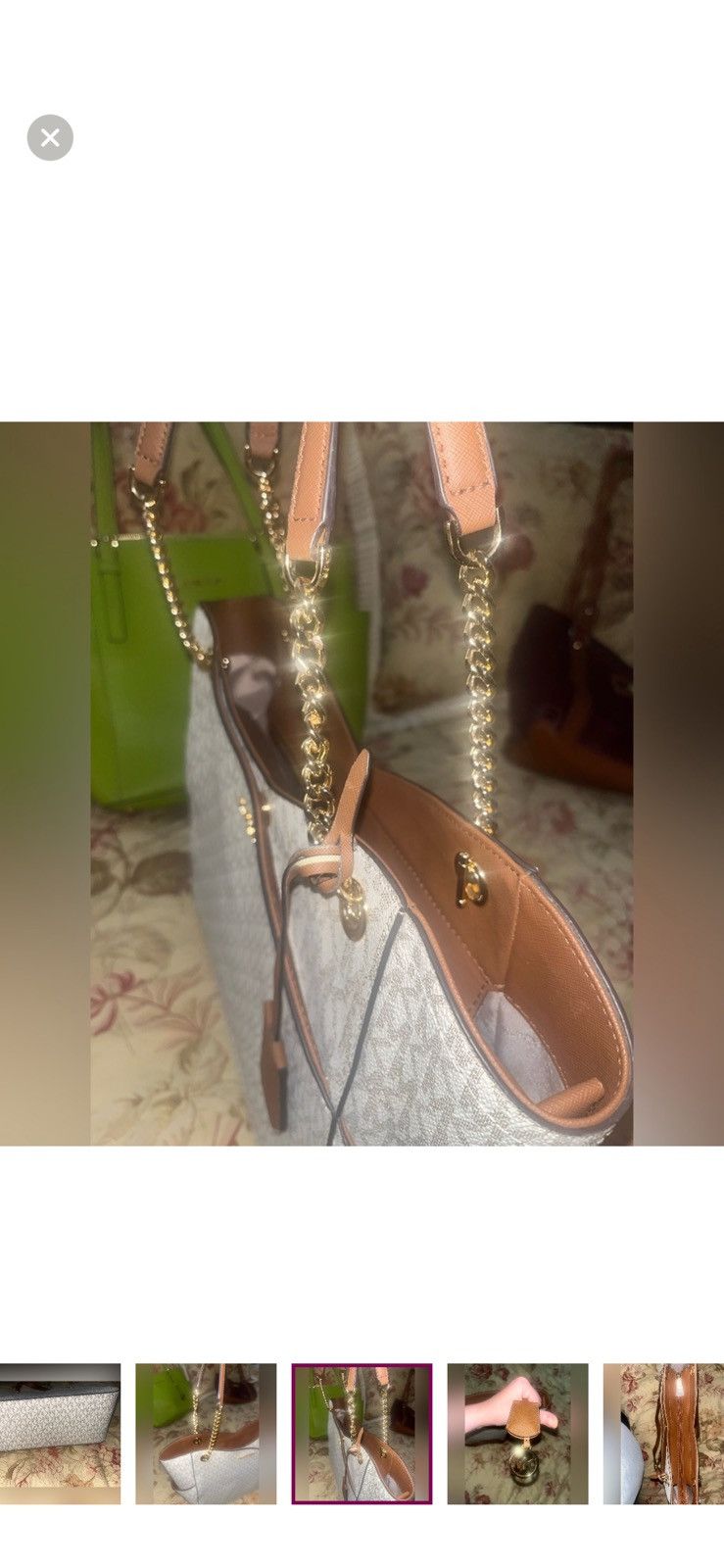 Michael Kors BRAND NEW Michael Kors Vanilla JetSet Large Shoulder Bag Size ONE SIZE - 14 Thumbnail