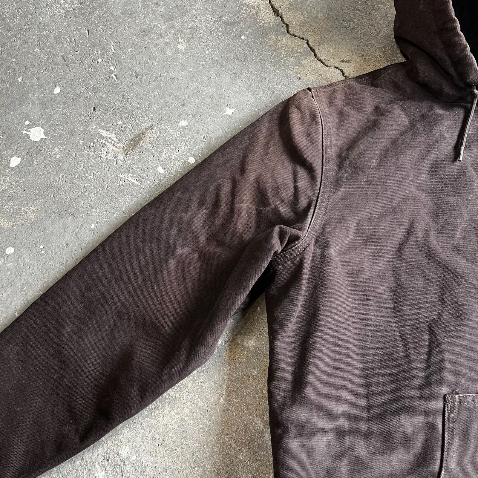 Carhartt × Vintage Carhartt WJ130 DKB WOMENS brown hooded work wear jacket Size US L / EU 52-54 / 3 - 4 Thumbnail