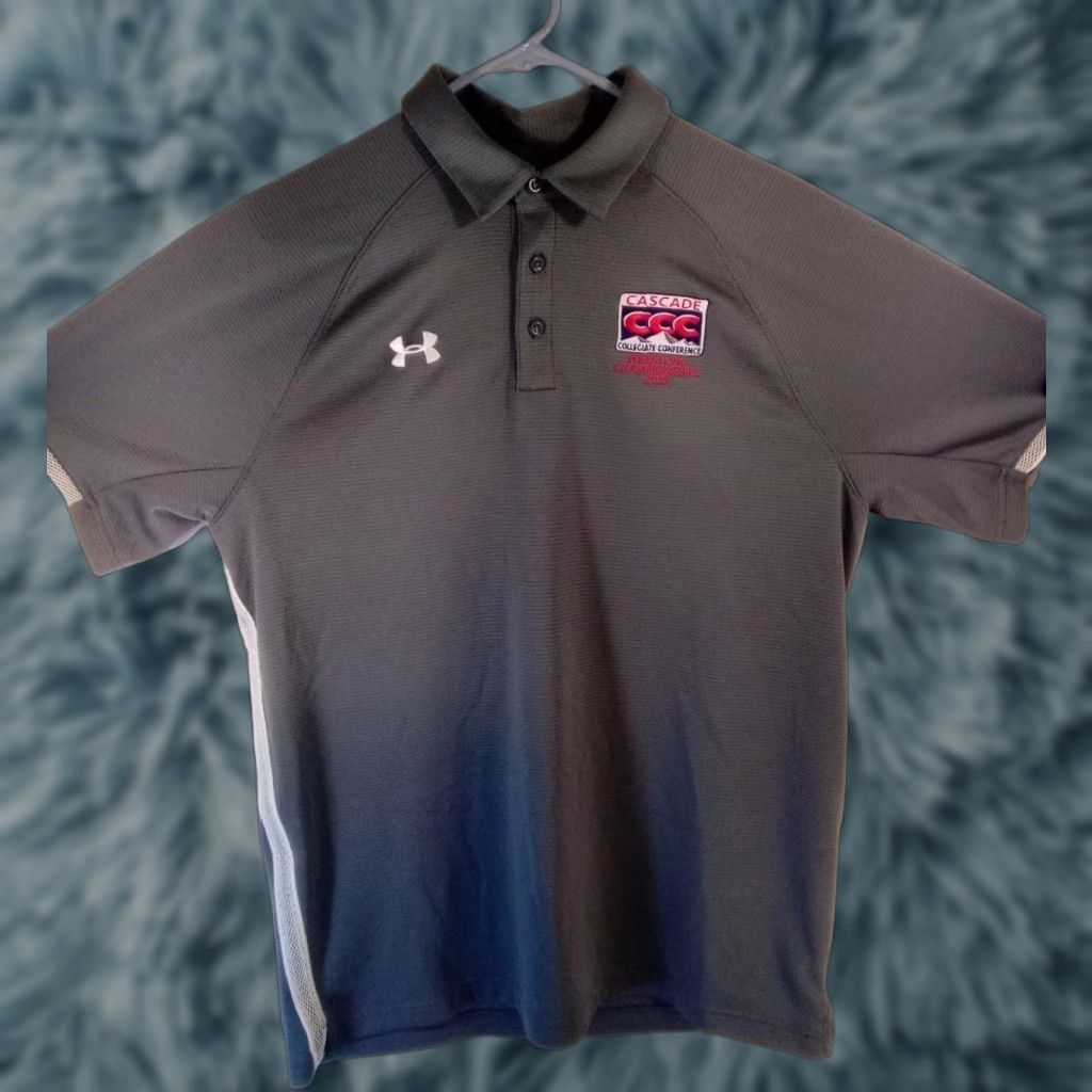 Under Armour Under Armour Shirt Polo Short Sleeve Gray Polyester Loose Fit HeatGear College Wrestling 2019 Men L Size US L / EU 52-54 / 3 - 1 Thumbnail