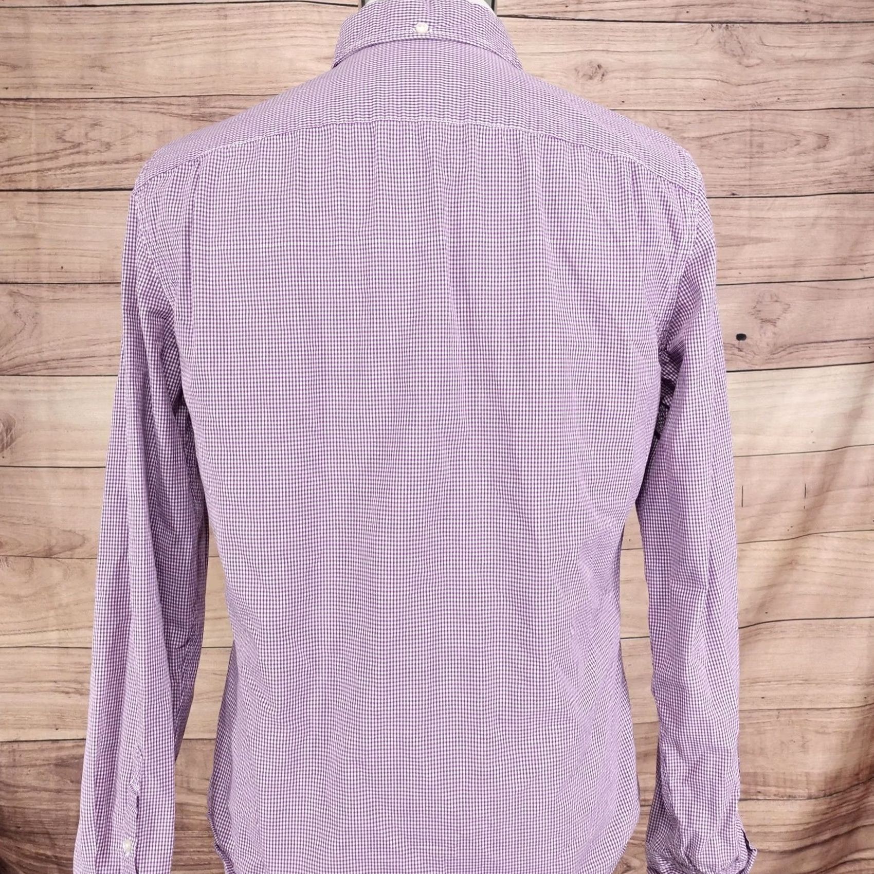 Gap Gap Mens Medium Purple Gingham Check Button Down Long Sleeve Size US M / EU 48-50 / 2 - 4 Thumbnail