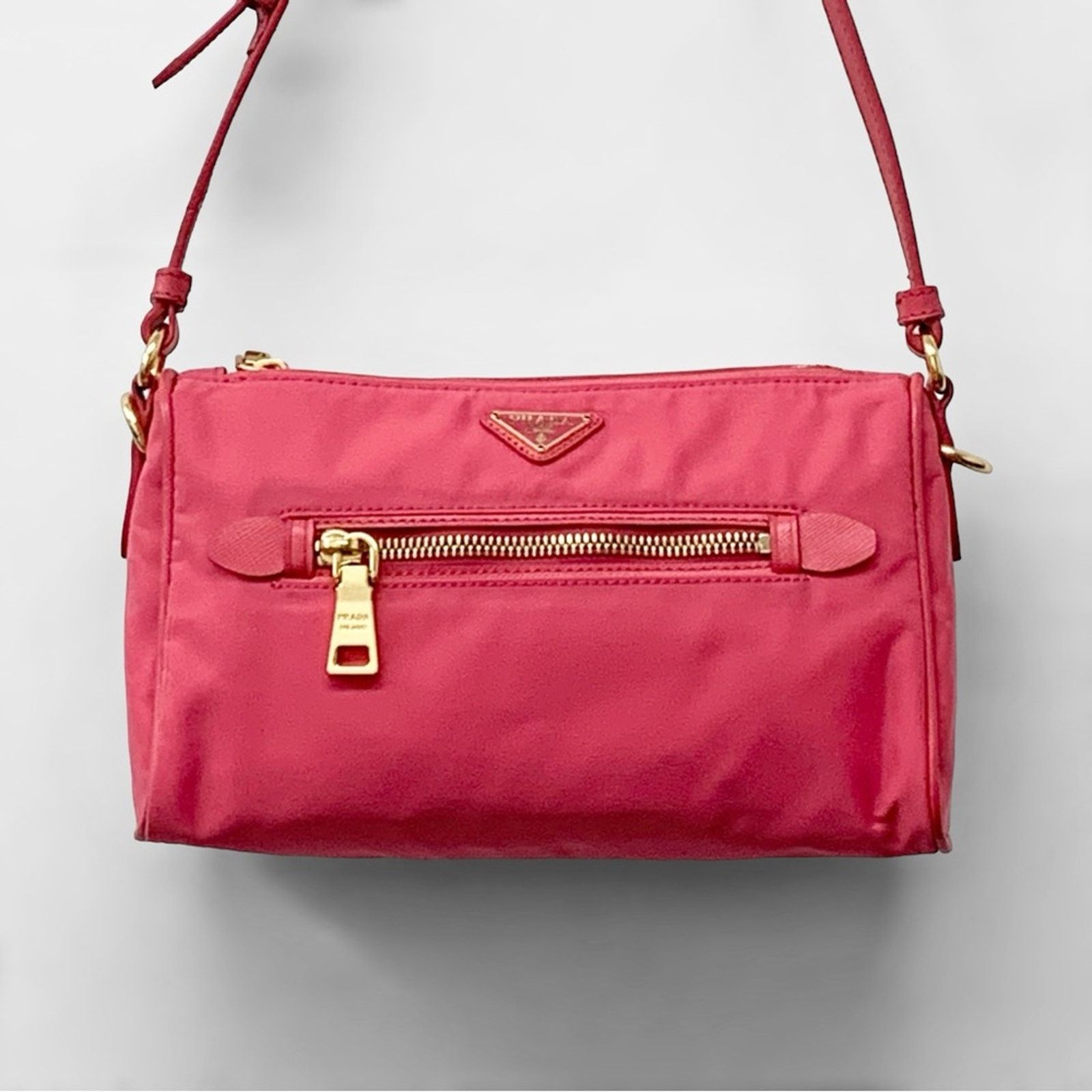 Prada PRADA BN1834 Tessuto Saffiano Nylon Shoulder Bag Peonia Pink Size ONE SIZE - 2 Thumbnail