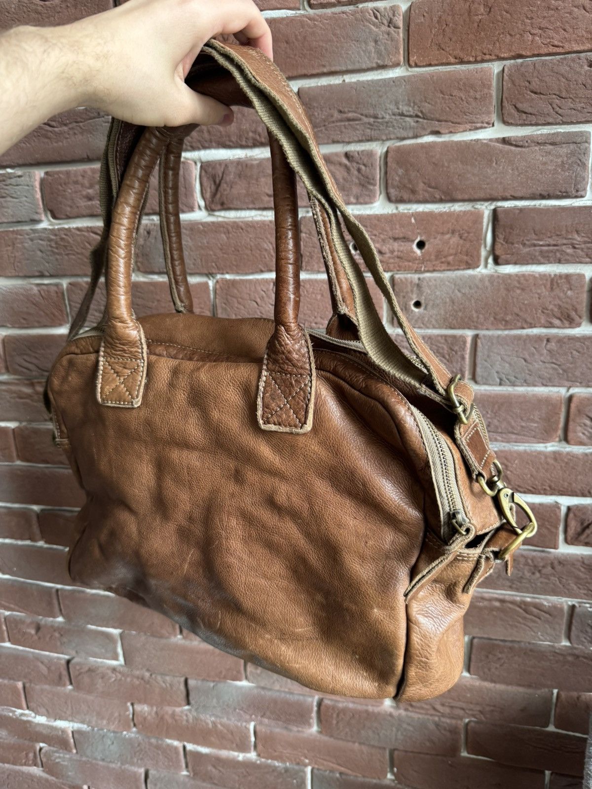 Genuine Leather Vintage Cowboysbag Leather Crossbody/Shoulder Big Bag Size ONE SIZE - 7 Thumbnail